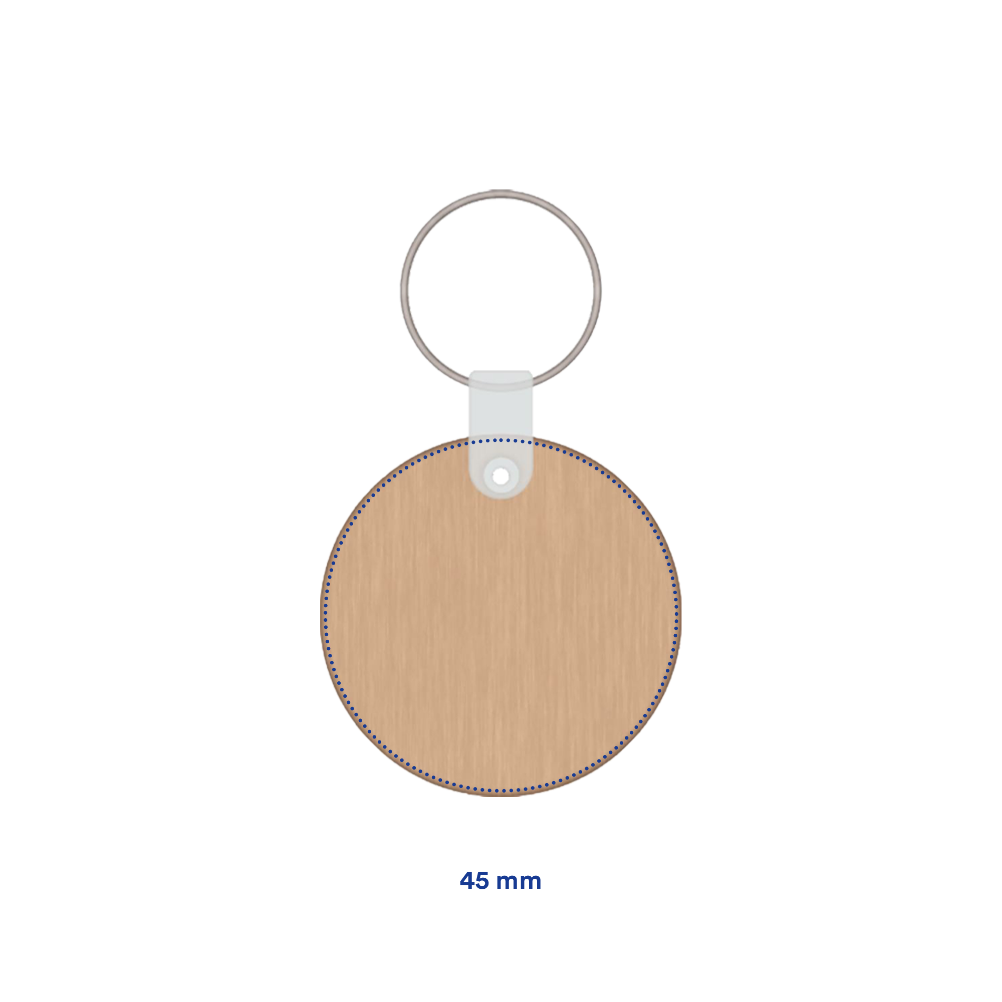 Portachiavi - Rotondo | Legno di betulla | Quadricromia