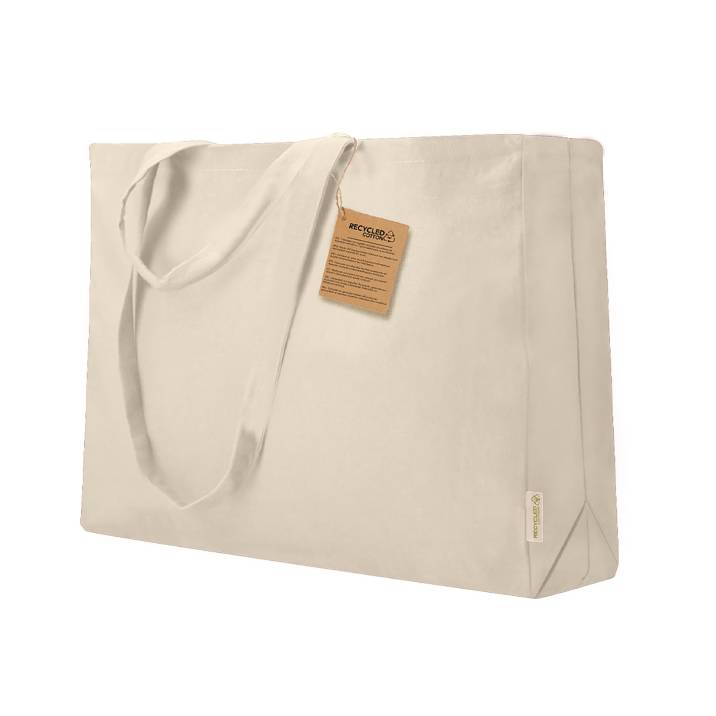 Sac cabas - Coton recyclé | 220 g/m² | Jusqu’à 10 kg