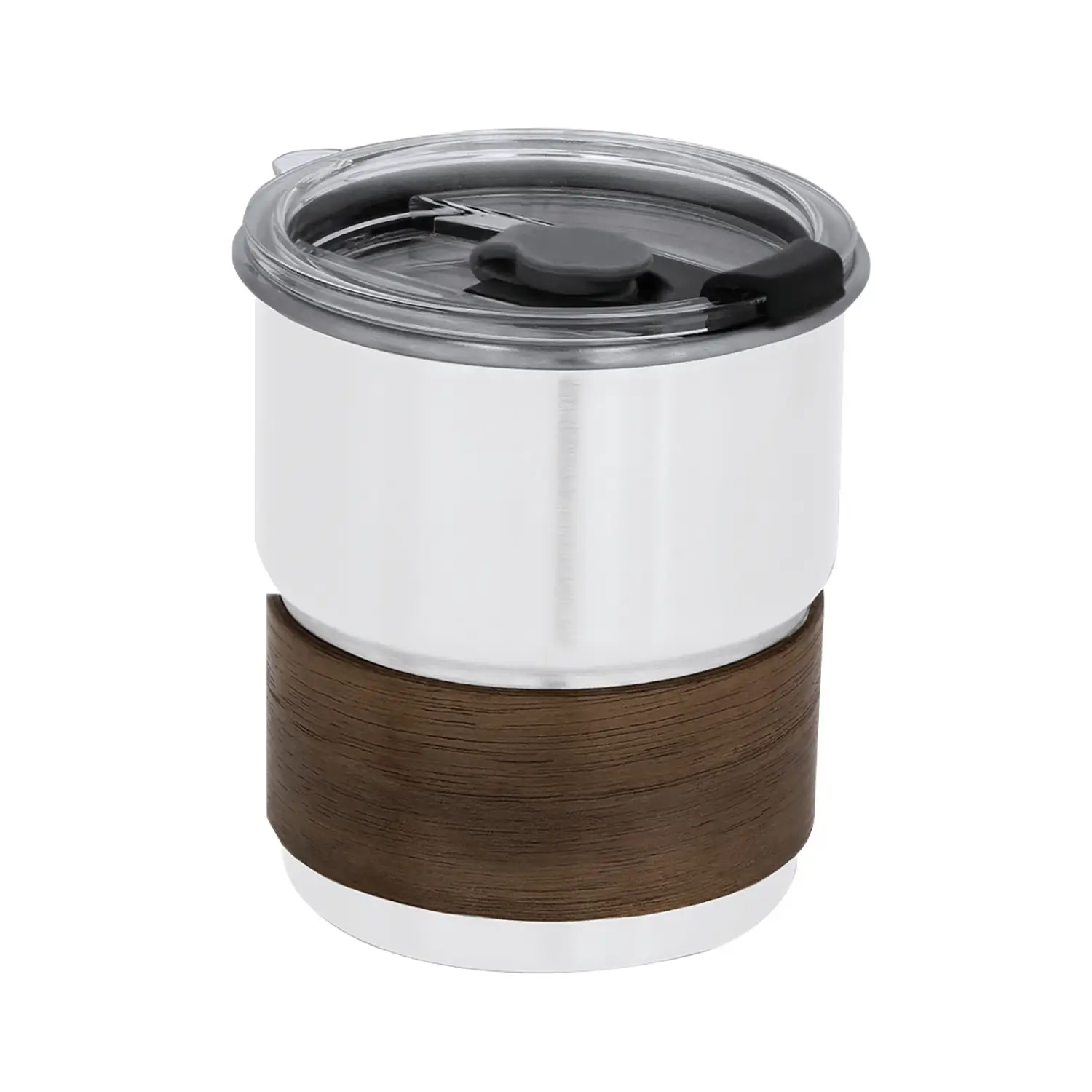 Trinkbecher – 250 ml | Edelstahl | Holzdetail | BPA-freier Deckel