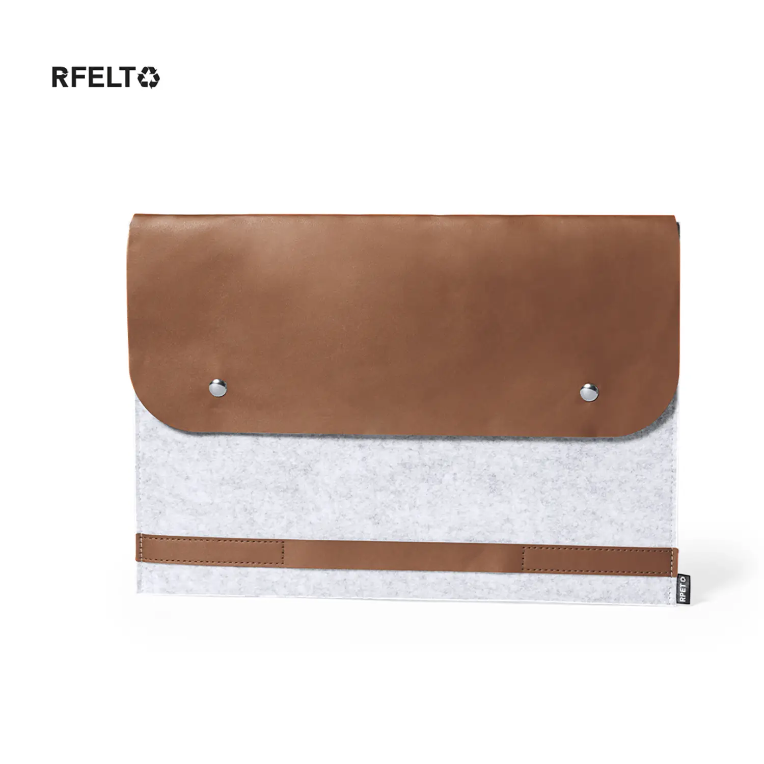 Laptophülle aus recyceltem Filz – PU-Detail | Reißverschluss | Gepolstert | 14 Zoll
