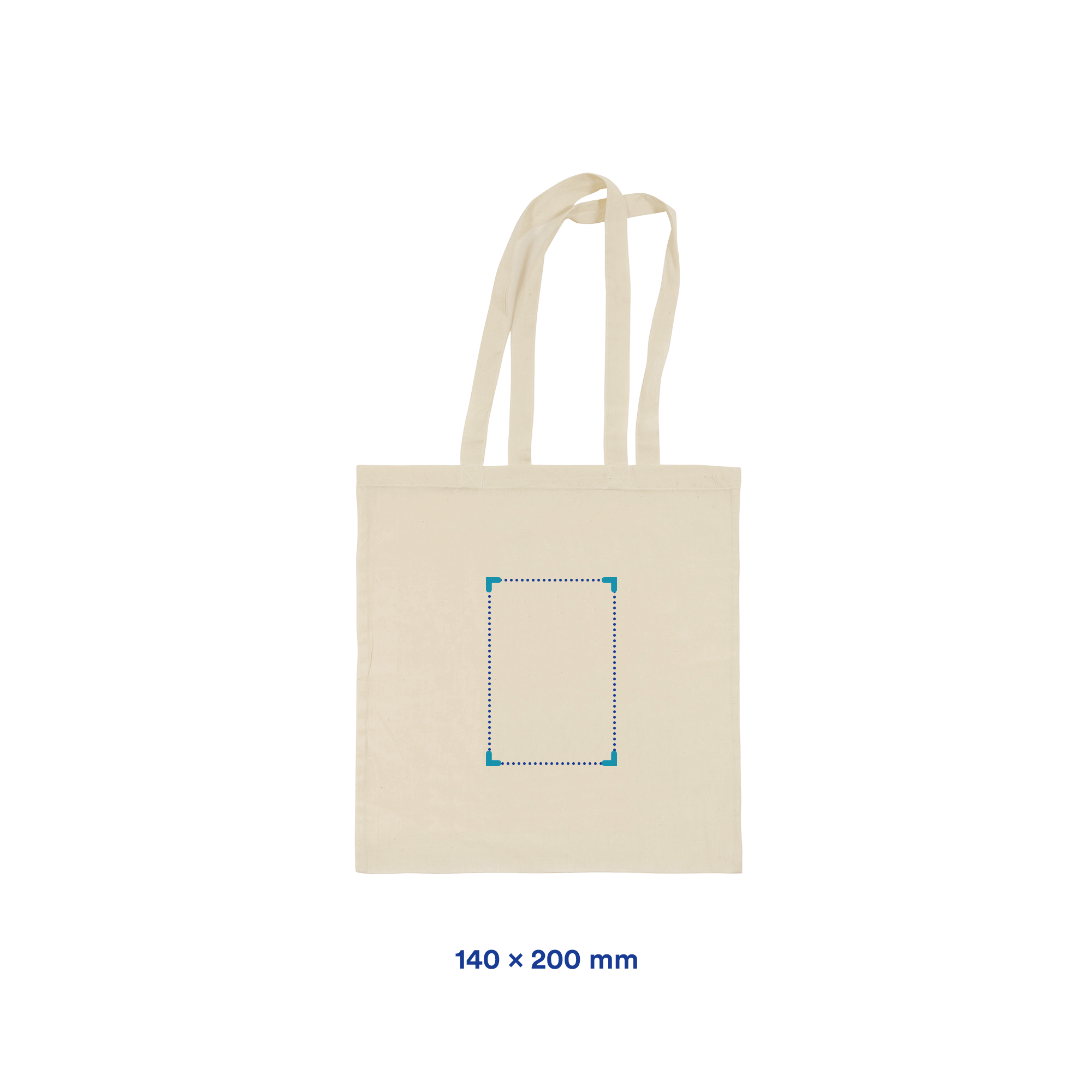Borsa in cotone - Quadricromia | 150 g/m² | Beige