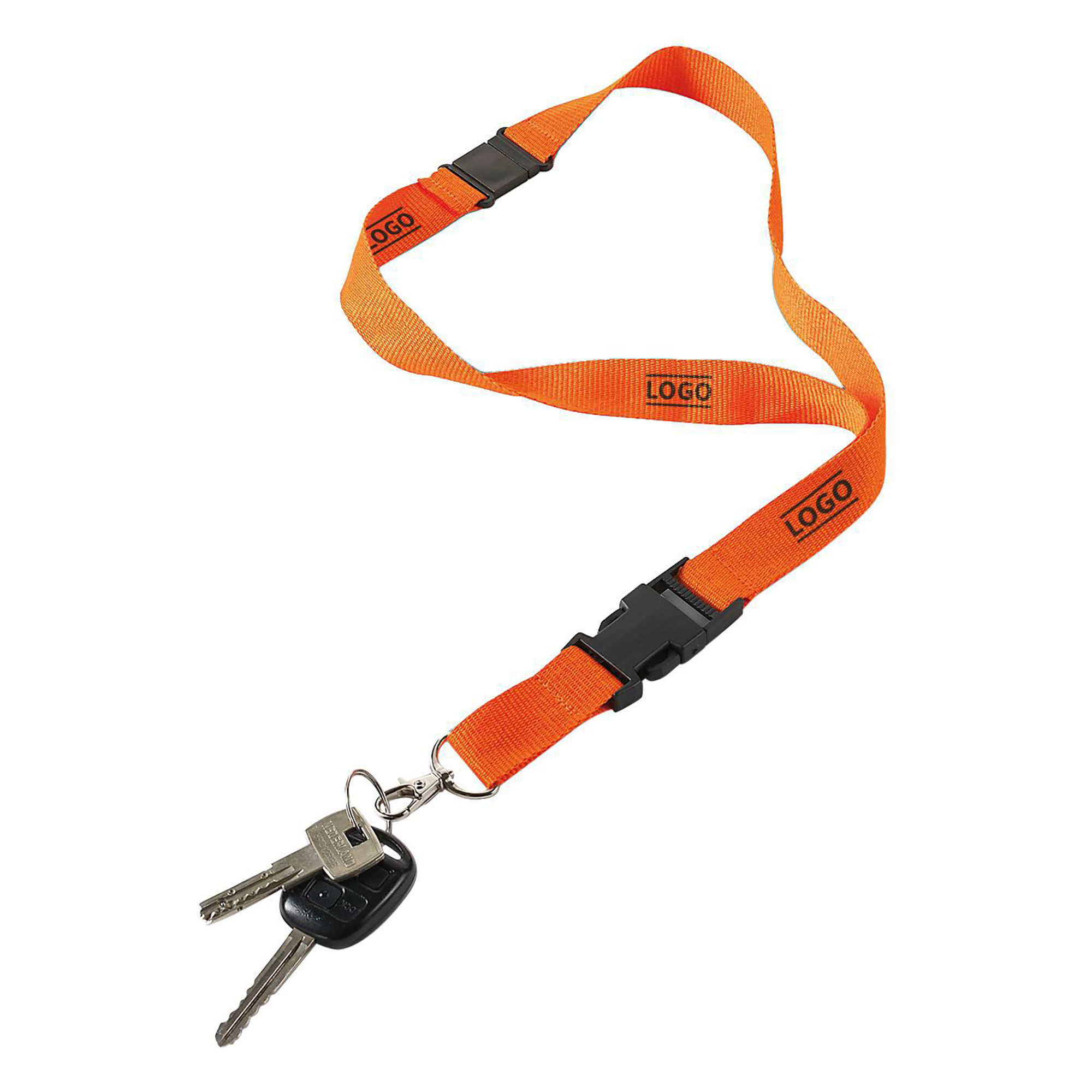 Sleutelkoord Bobbi – 50 cm | Polyester | Met karabijnhaak | Veiligheidssluiting | Afneembaar
