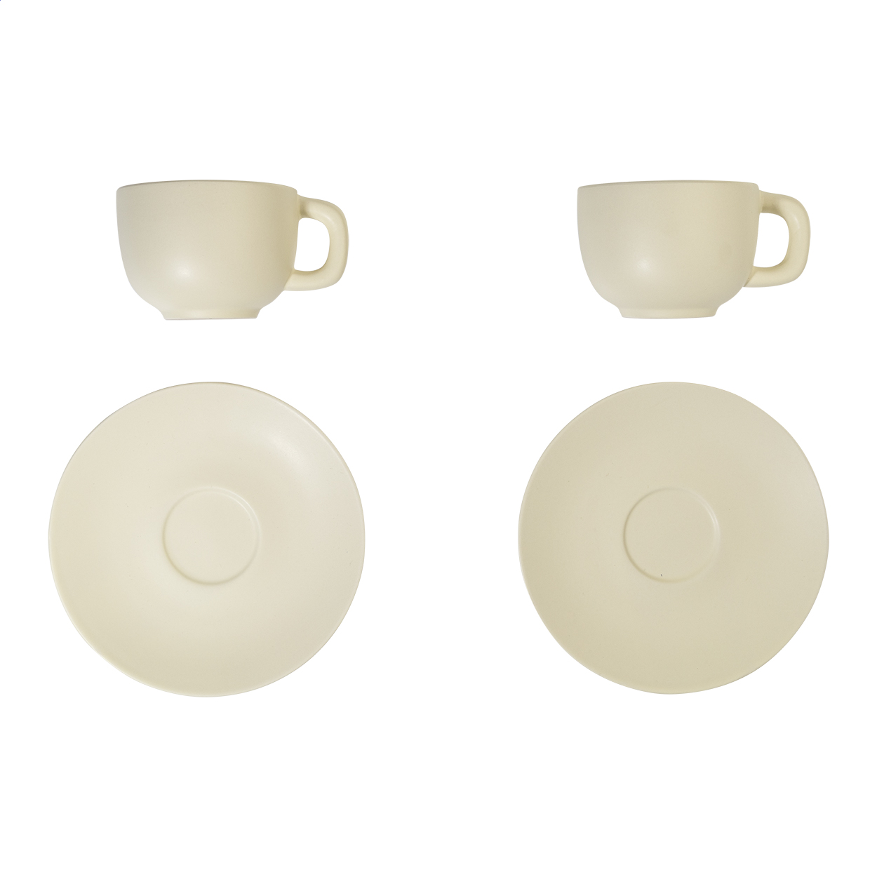 Set de tasses à cappuccino – Céramique de haute qualité | Finition mate | Lot de 2