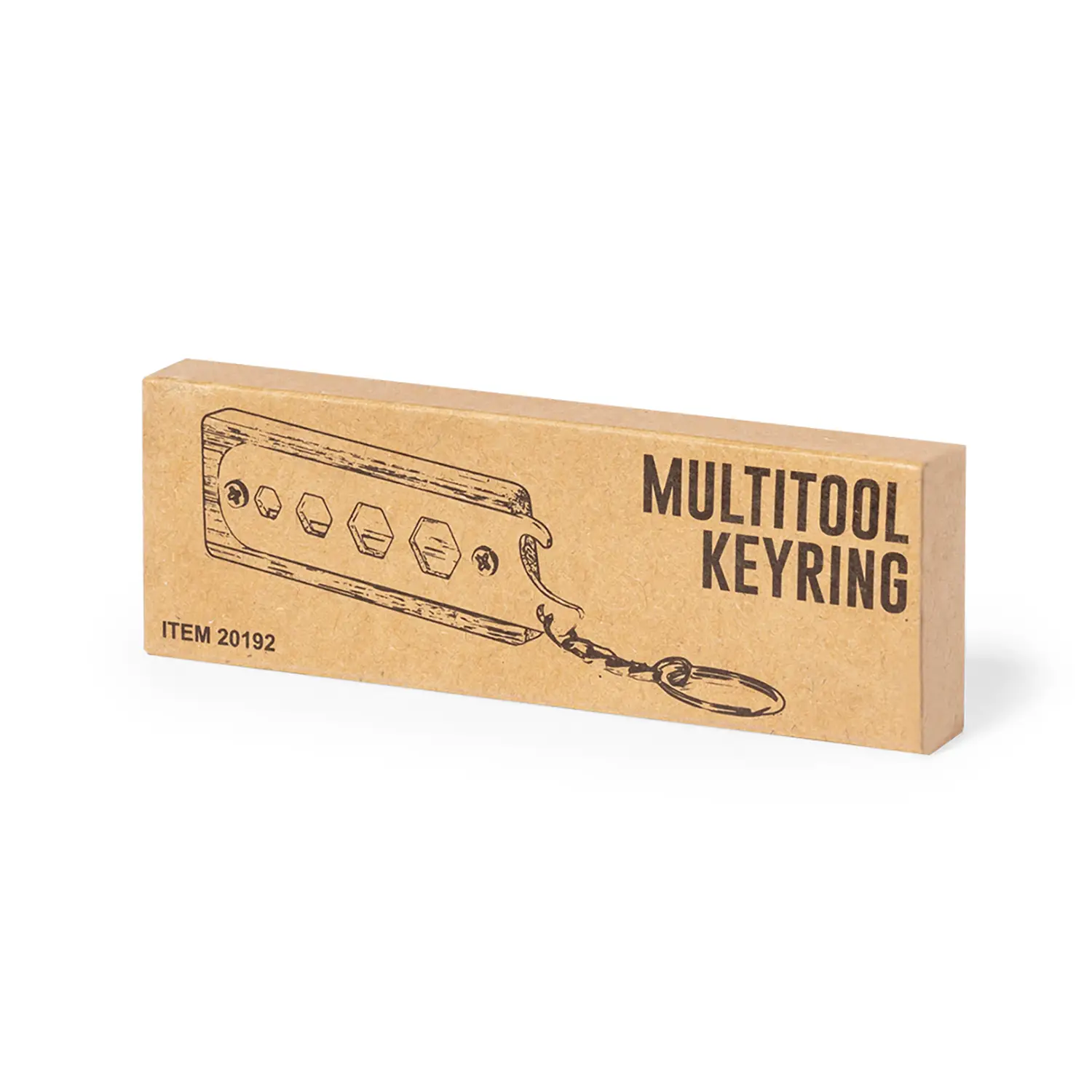 Multitool-Schlüsselanhänger – Bambus & Stahl | 5 Funktionen | Kompakt