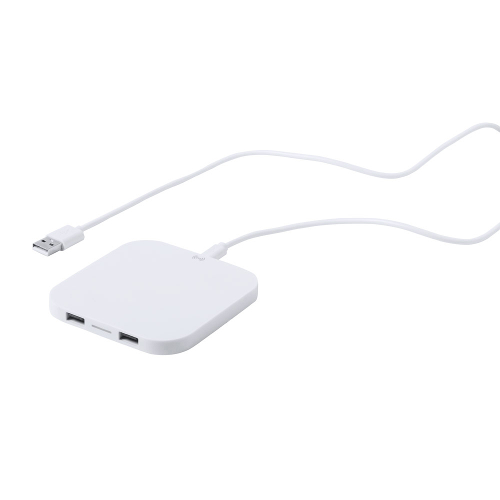 Chargeur sans fil - 2100 mAh | Deux ports USB | Plastique