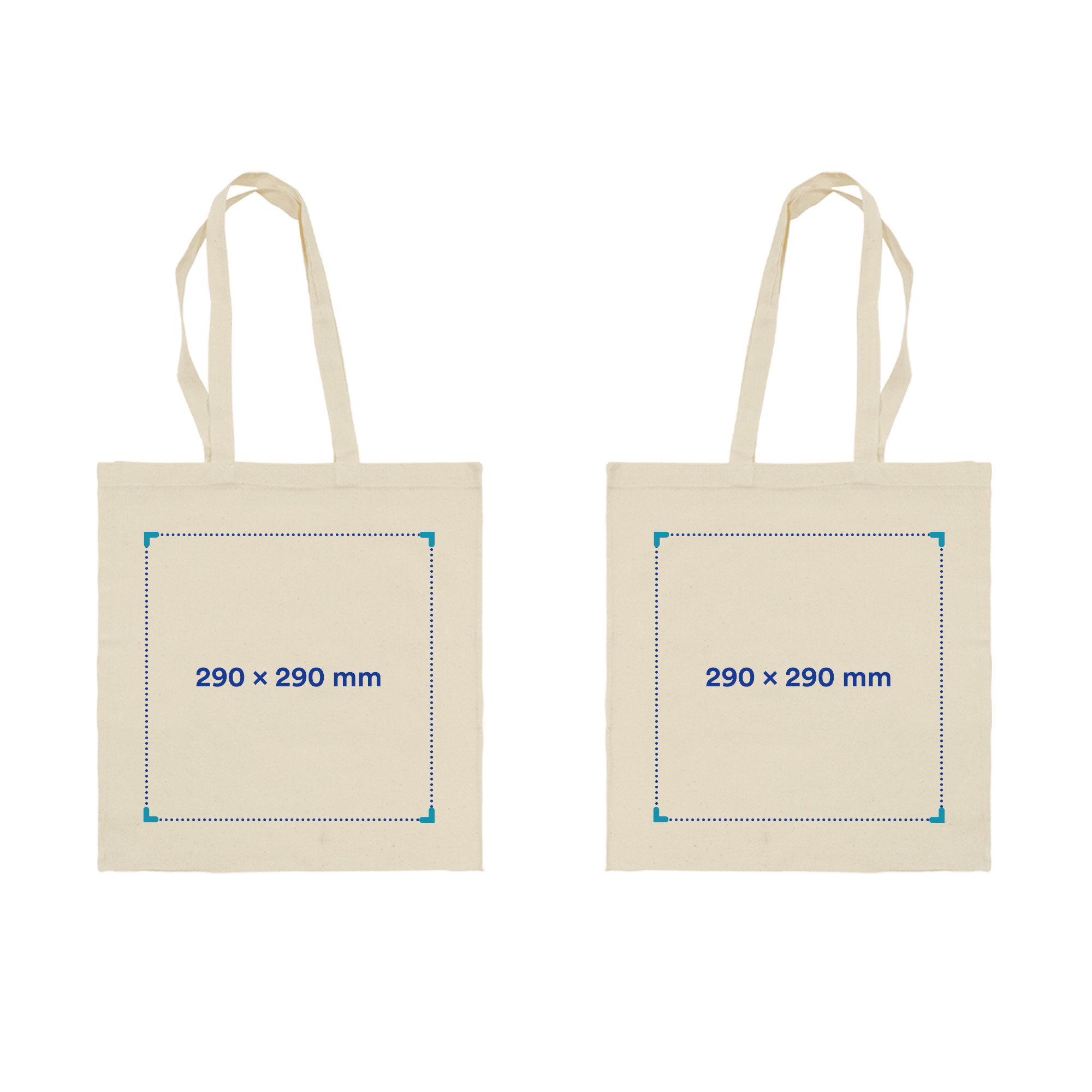 Katoenen tas Mia - Beige | 150 g/m² | Groot afdrukgebied