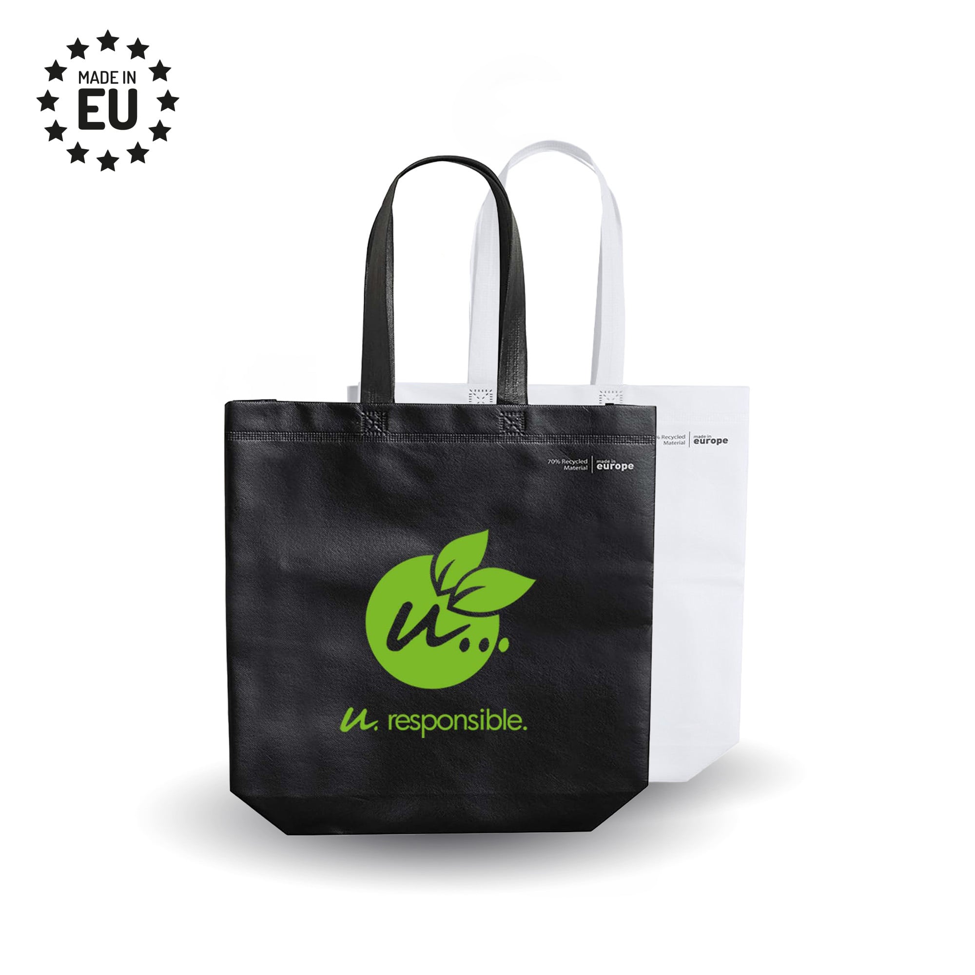 Non-woven shopper Isa - Gerecycled | 80 gr/m² | Staand
