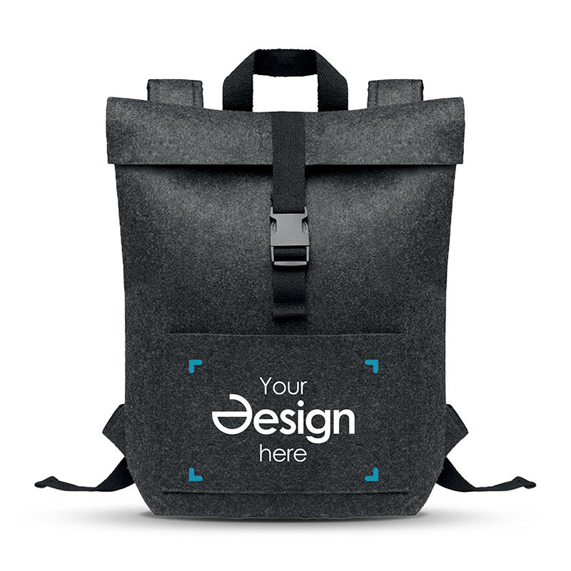 Sac à dos pour ordinateur portable 15" | RPET | Sangle de fermeture | Jusqu'à 4 couleurs d'impression