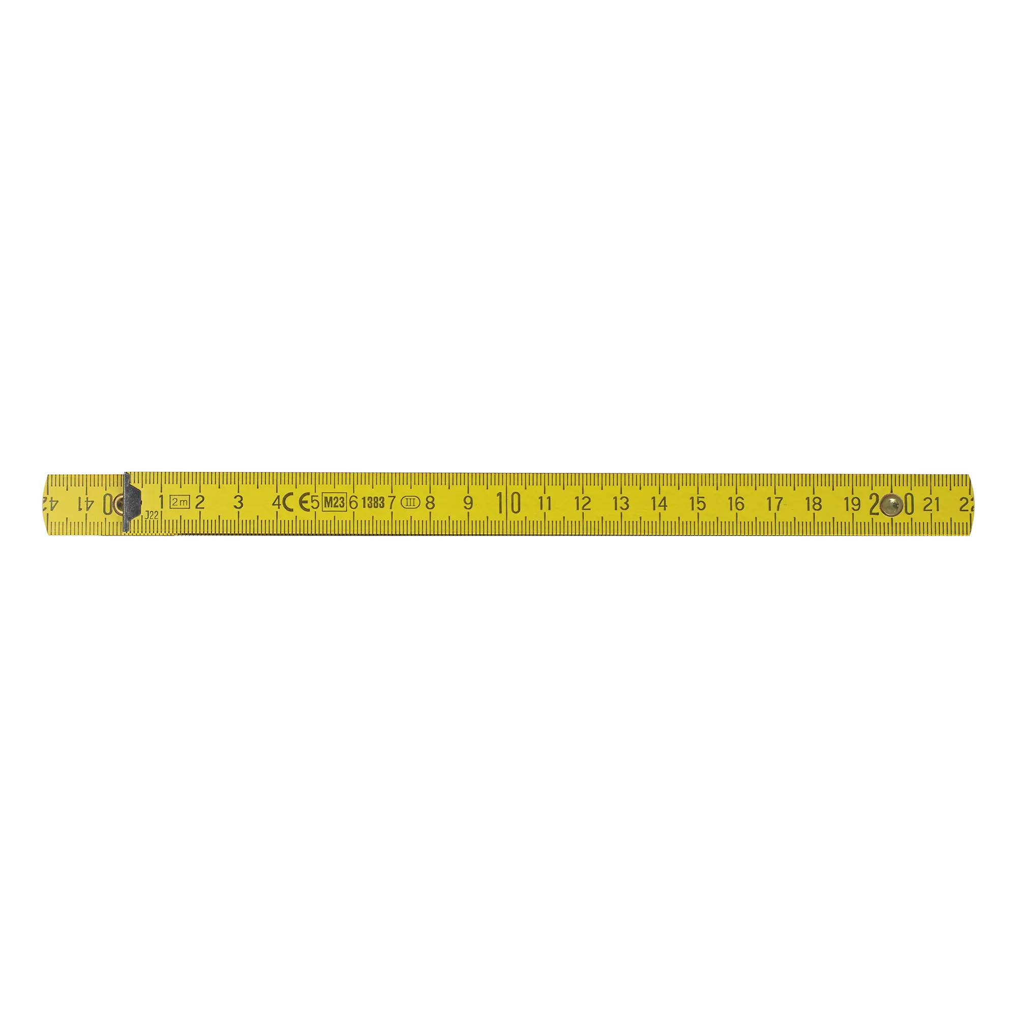 Gliedermaßstab – 2 Meter | Lackiertes Holz | 10 Glieder | Metrisch