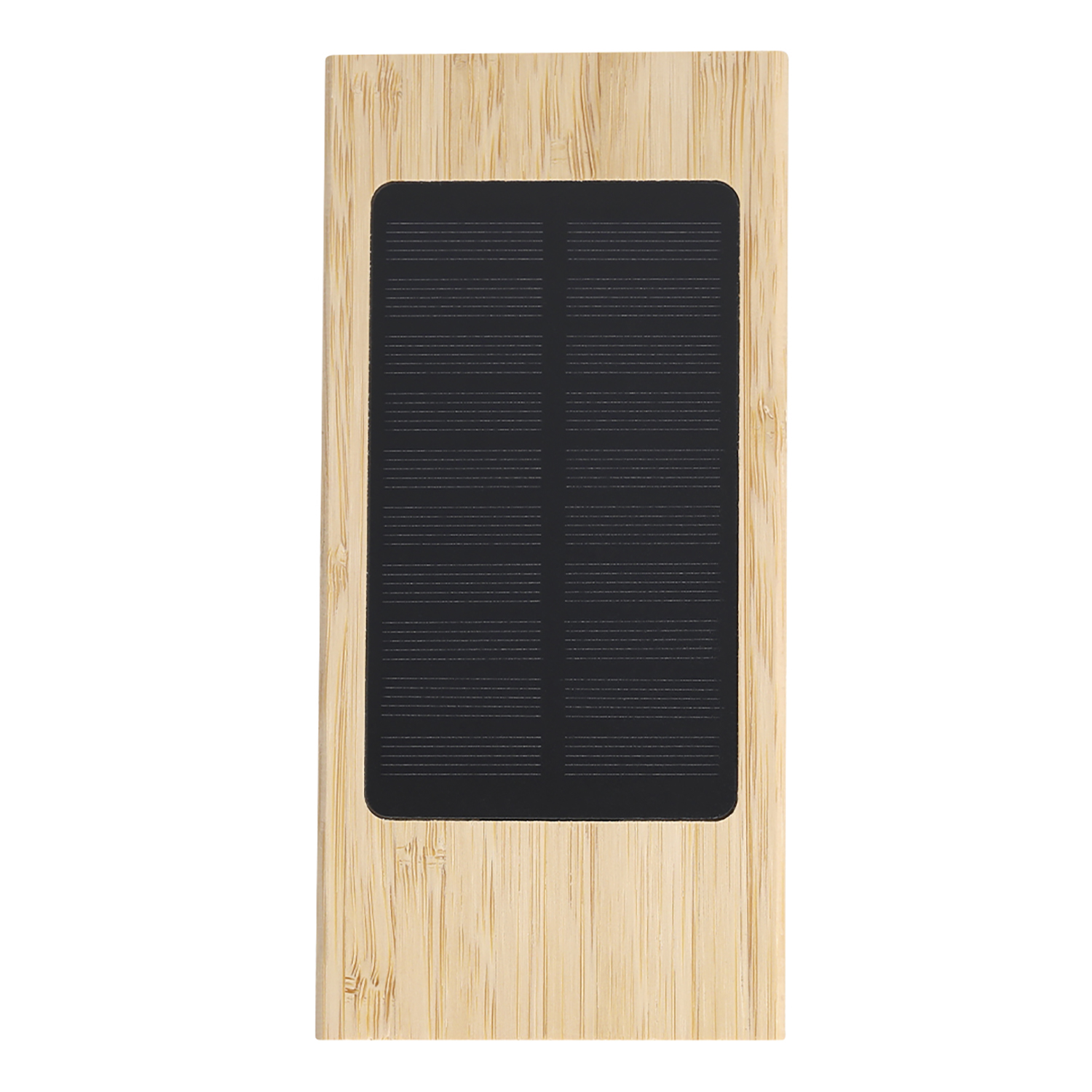 Batterie externe en bambou solaire – 4000 mAh | 2 ports USB | Type C entrée/sortie
