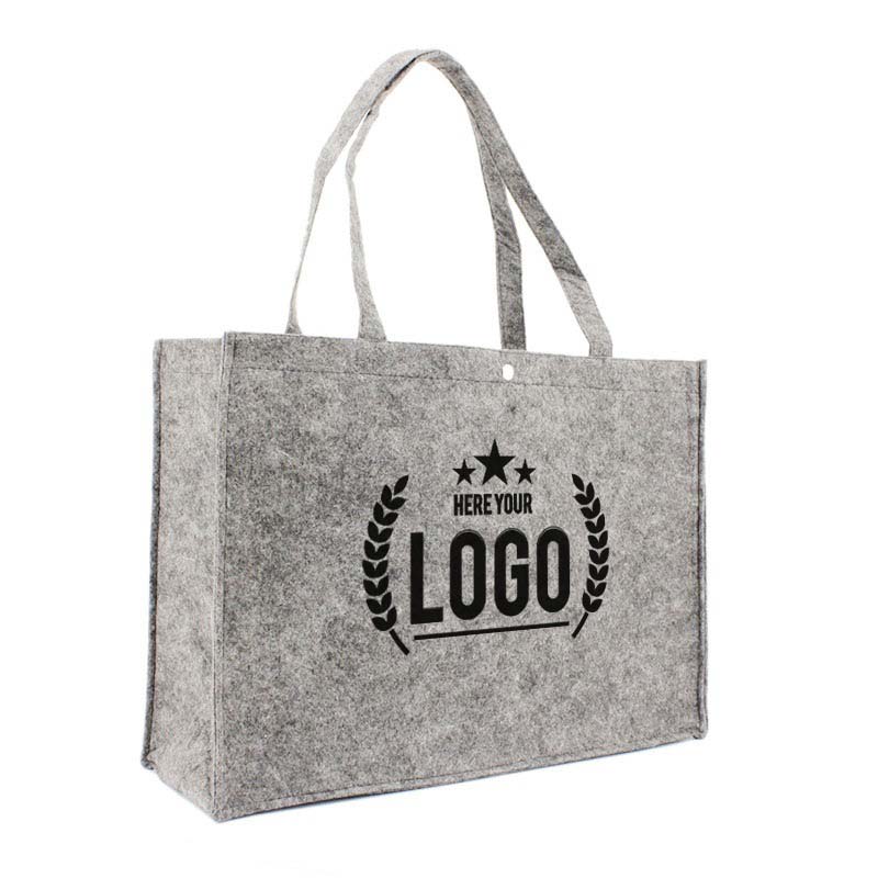 Vilten shopper Samia - RPET | 220 g/m² | 32x23x10 cm | Tot 2 kleuren bedrukking