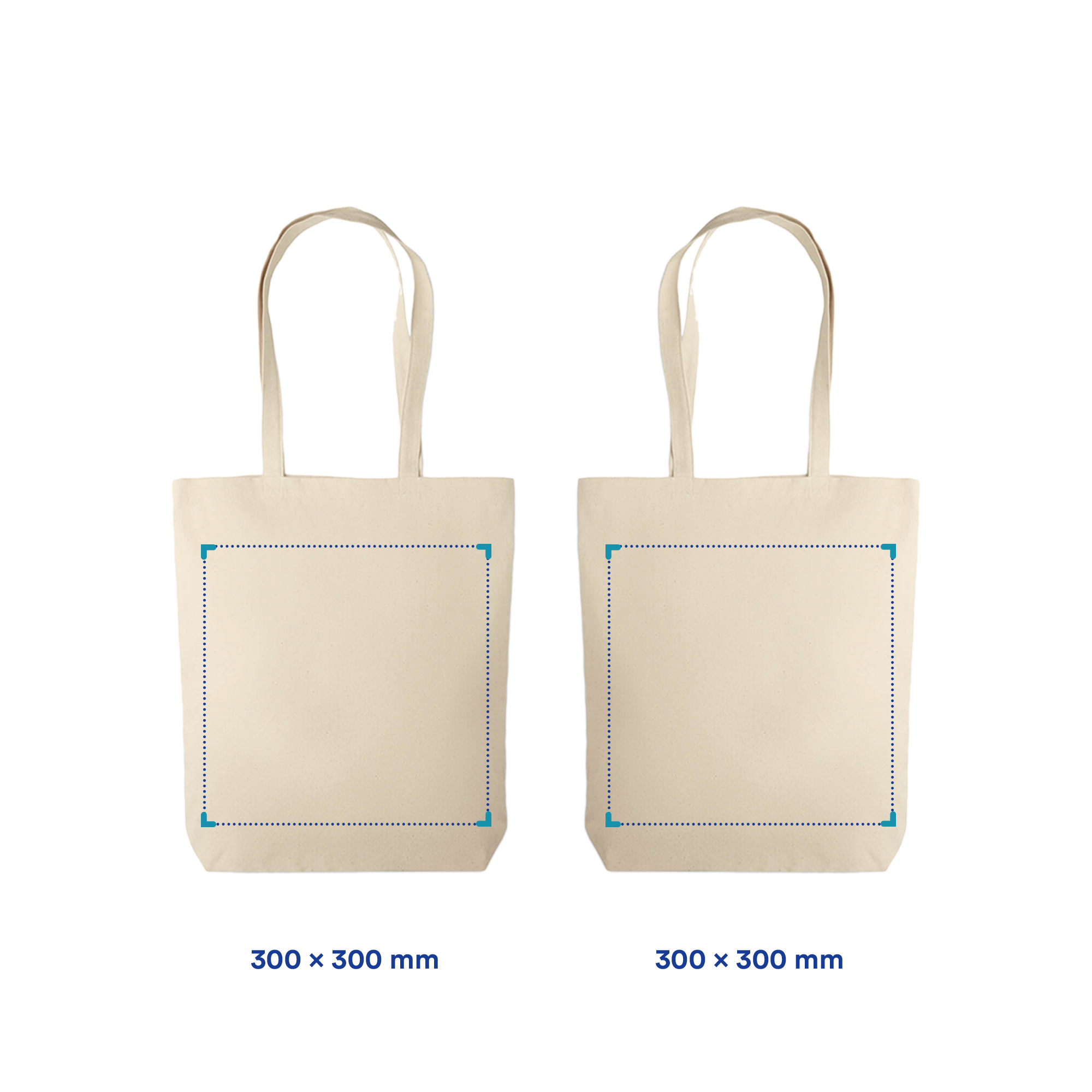Sac en toile | 270 g/m² | Avec fond | Jusqu'à 4 couleurs d'impression