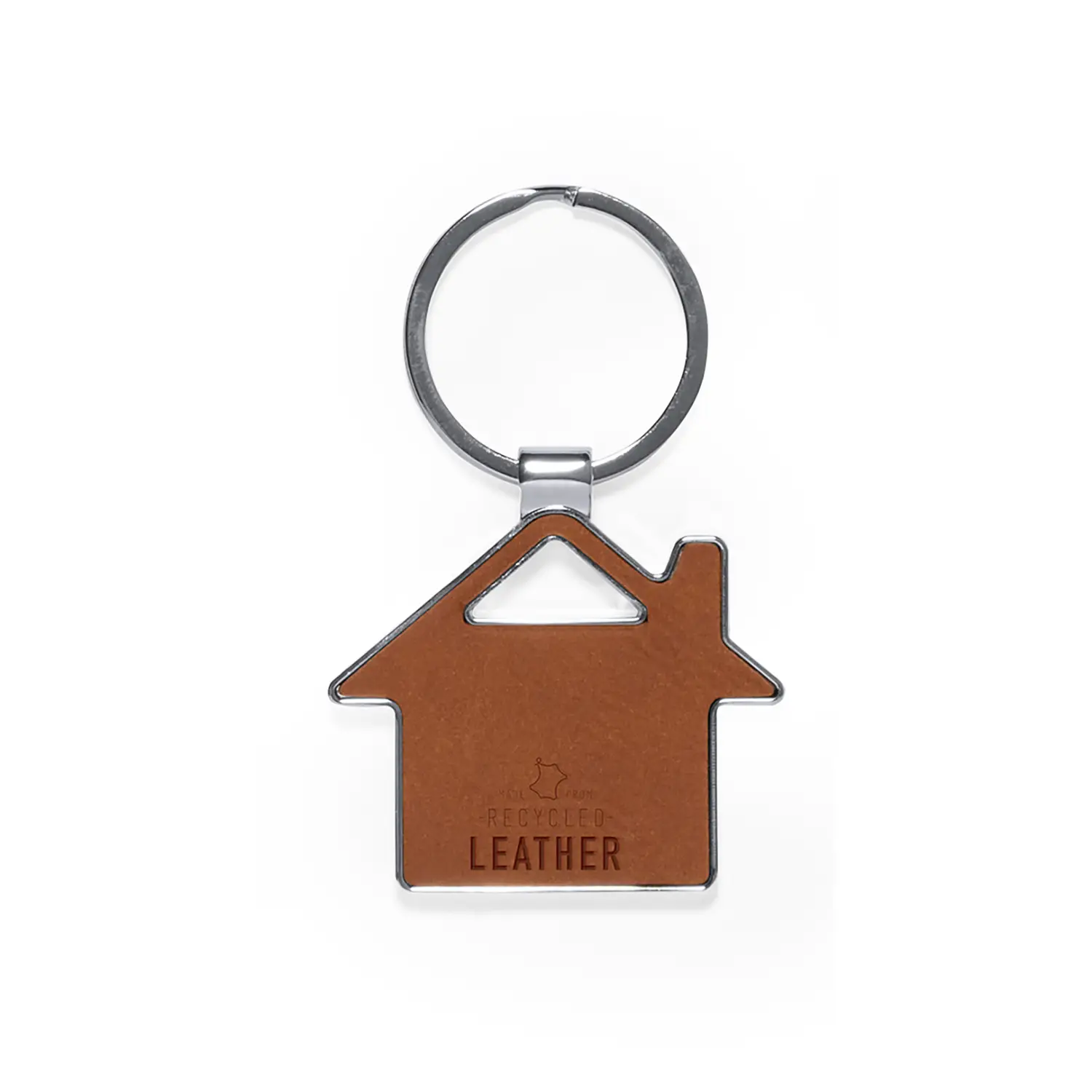 Schlüsselanhänger aus recyceltem Leder – Metall | Robust | Minimalistisch