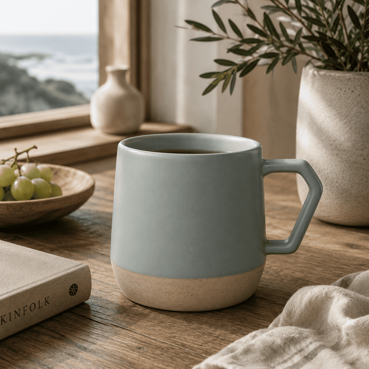 Tazza in ceramica opaca – 300 ml | Lavabile in lavastoviglie | Confezione regalo | Design senza tempo
