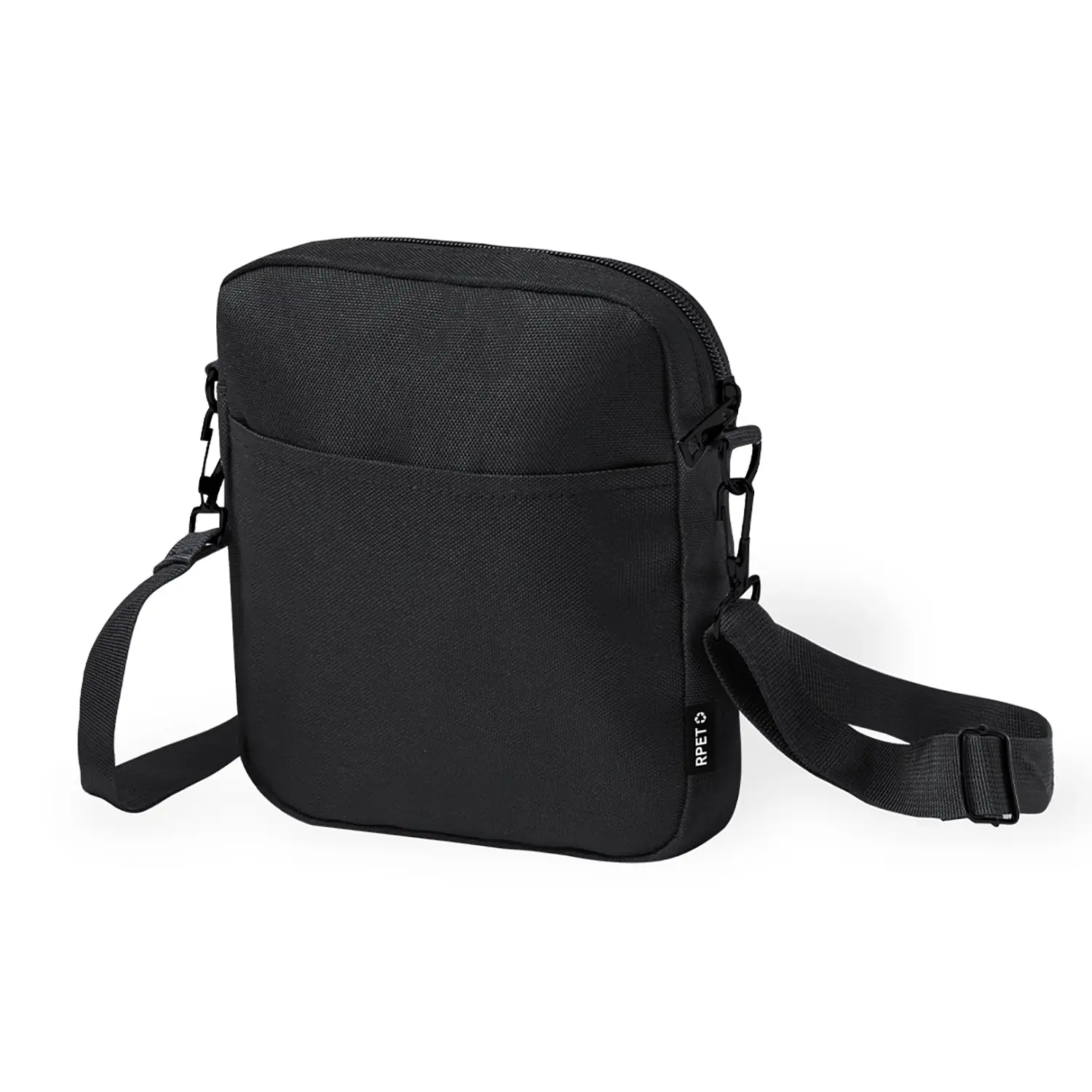 Sac bandoulière RPET – Compact | Poche zippée | Réglable | Recyclé