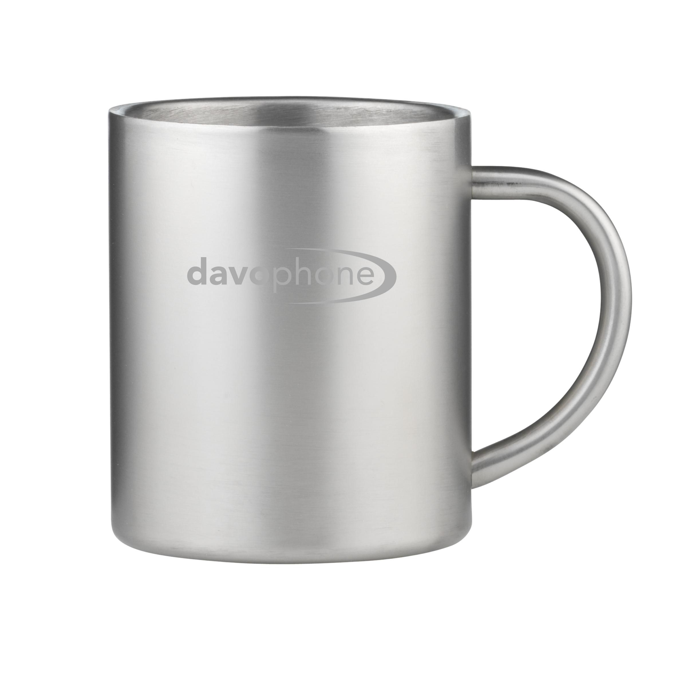 Mug double paroi - 300 ml | Acier inoxydable recyclé | Gravure