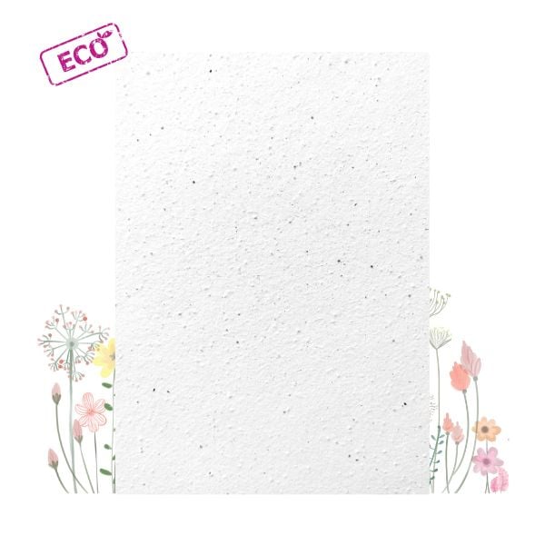 Carta seminabile – Formato A6 | 250 g/m² | Qualità Lusso | Quadrichromia