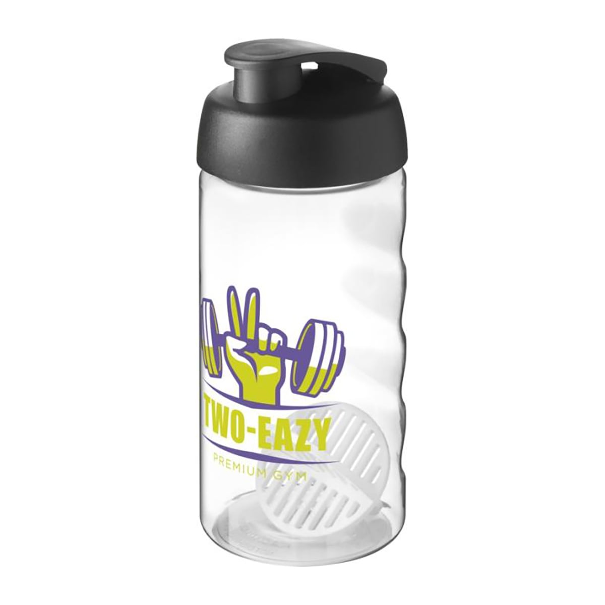 Borraccia Shaker – A Parete Singola | Sfera di Miscelazione per una Miscela Omogenea | Coperchio a Scatto | Capacità 500 ml