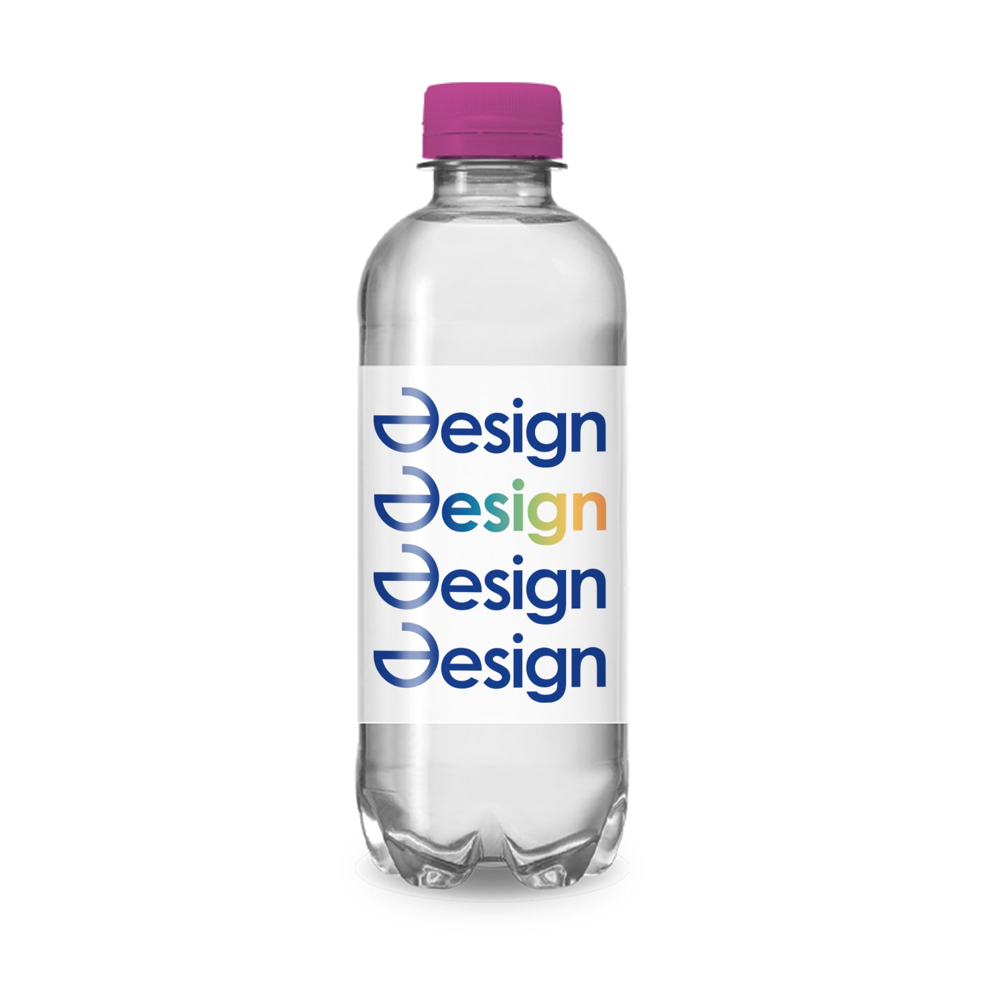 Bouteilles d’eau en R-PET - 330 ml | Eau plate | Étiquette en Quadrichromie