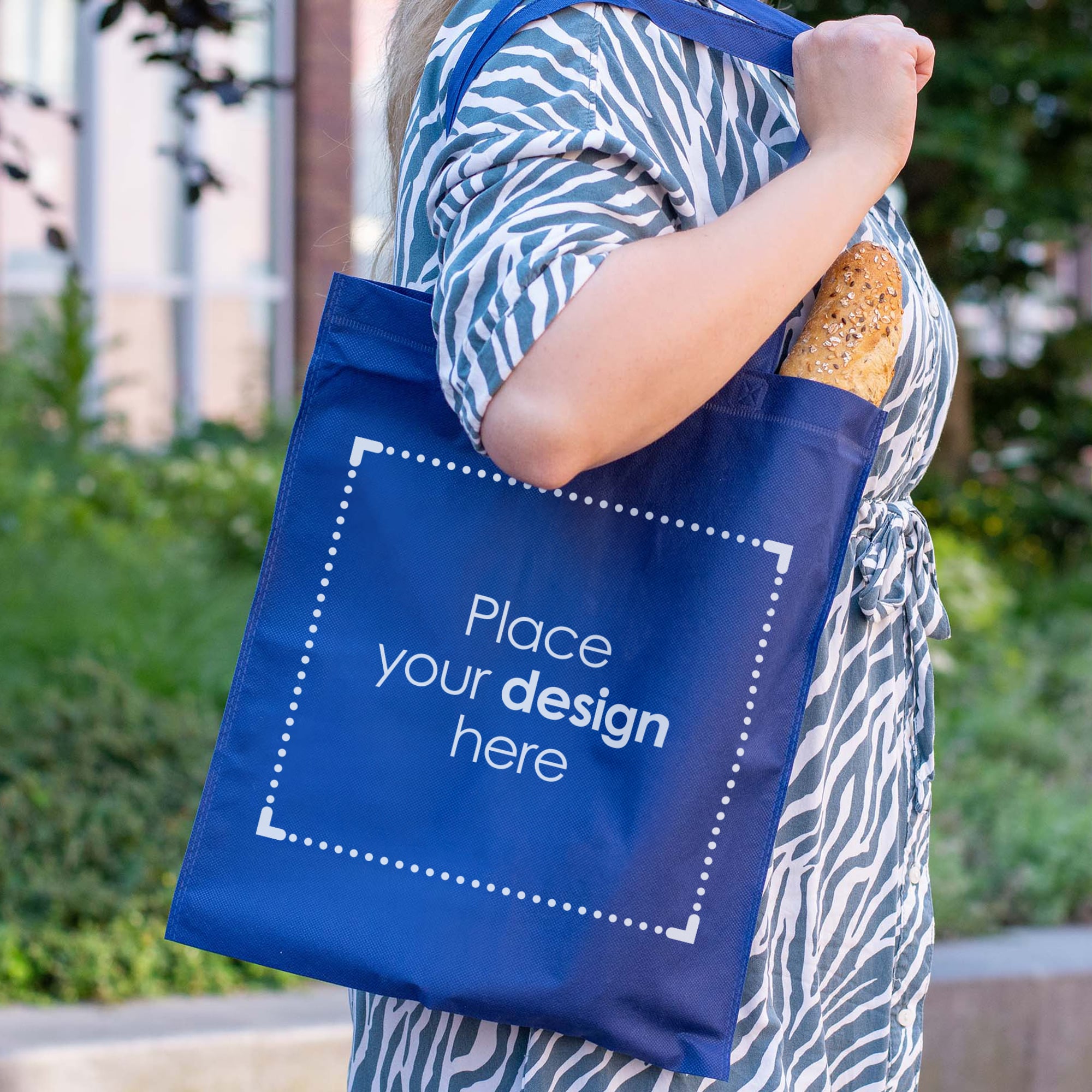 Sac fourre-tout coloré | 80 g/m² non-tissé | Longues anses | Impression une couleur