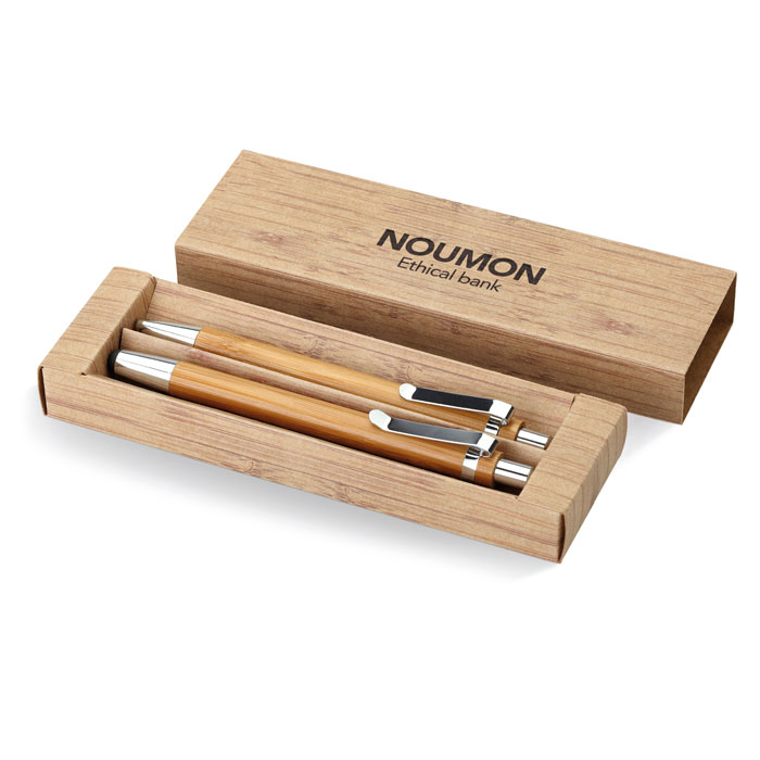 Ensemble | Stylo et crayon | Bambou | Encre noire