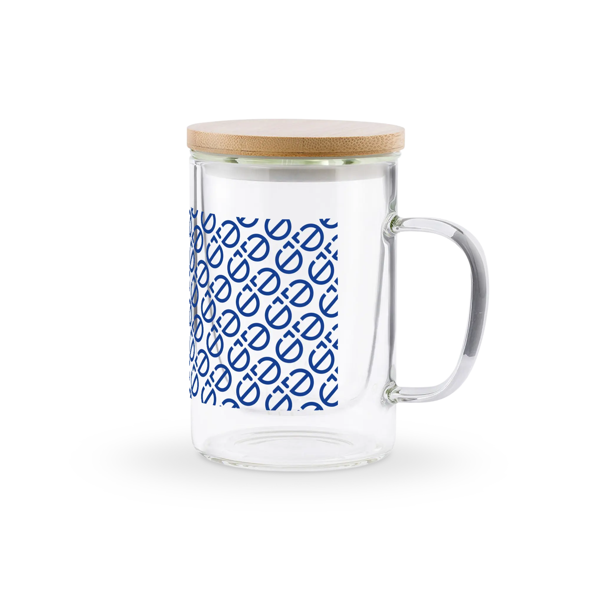 Tasse à thé en verre avec infuseur – 450 ml | Couvercle bambou | Réutilisable | Pratique