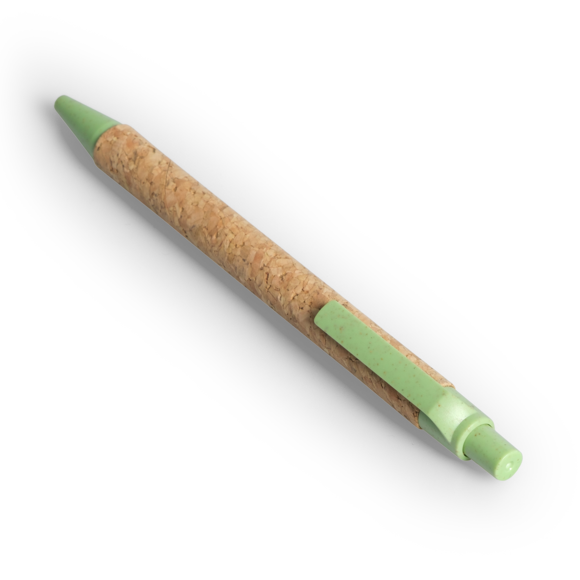 Stylo à bille | Encre bleue | Liège et paille de blé | Mécanisme à poussoir