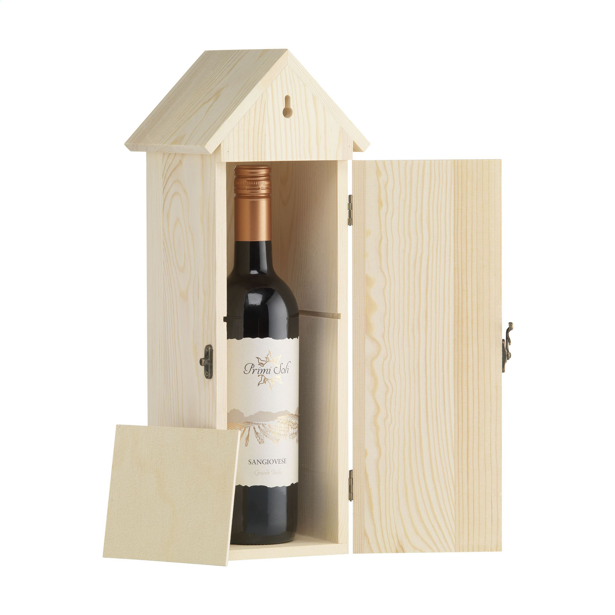 Nichoir boîte cadeau – Bois FSC | Réutilisable | Pour 1 bouteille | Idée cadeau