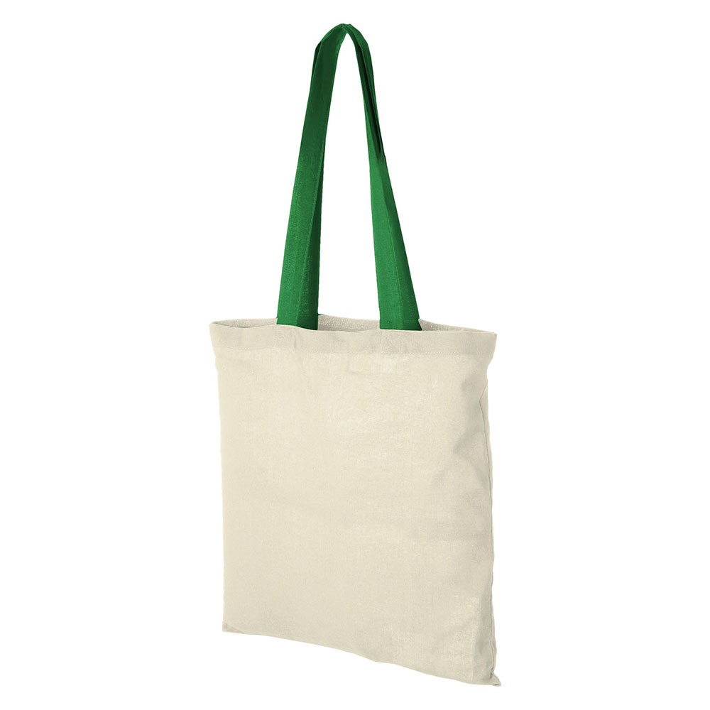 Shopper – Cotone 100 g/m² | 7L | Manici colorati | Certificato OEKO-Tex