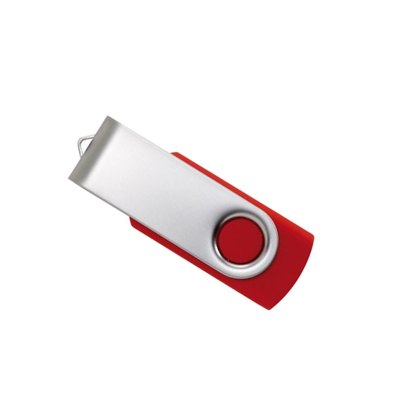 USB-Stick Rotate | Silber Kappe + Farbiger Stick | 4-64 GB | 1-2 Farbdruck