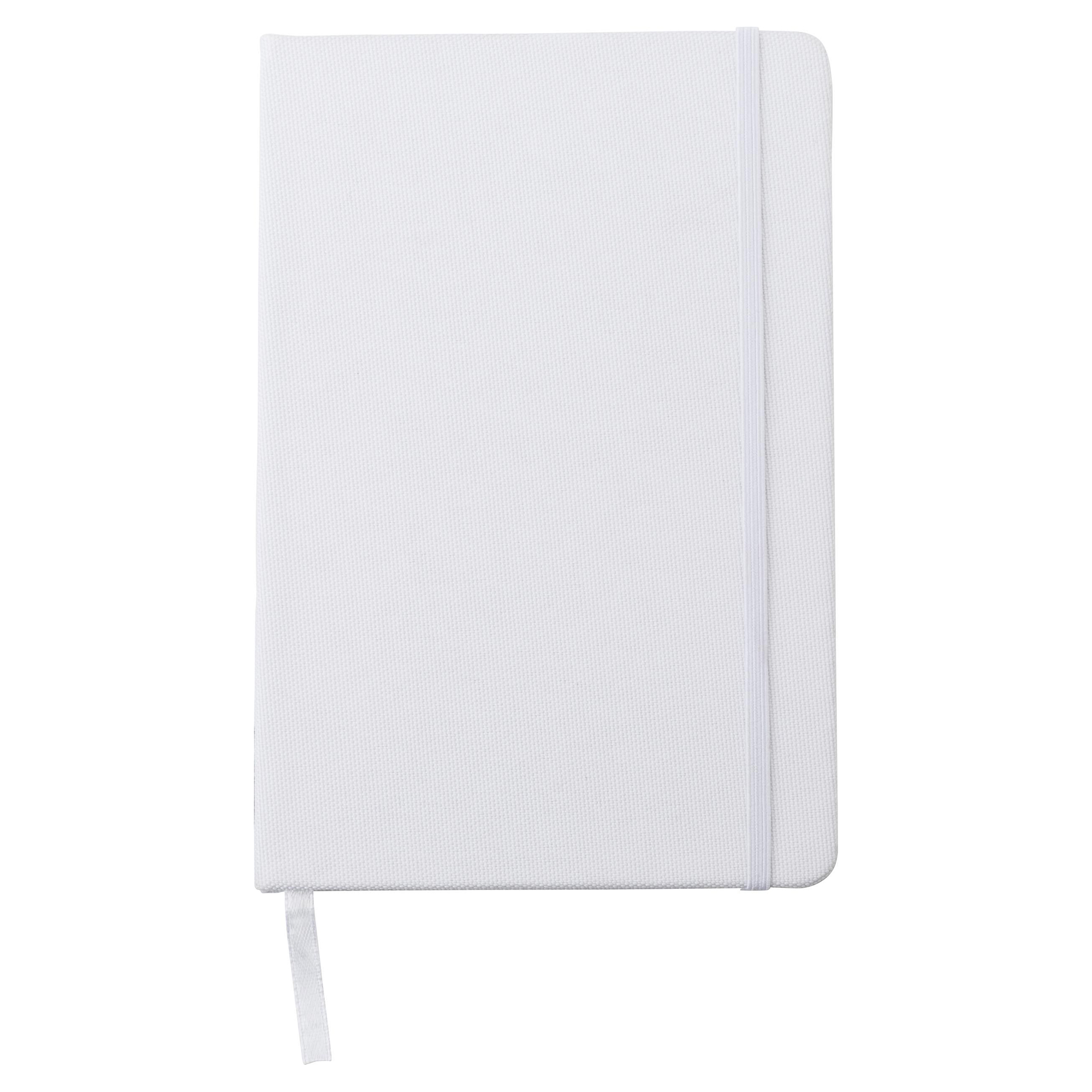 Carnet A5 en PET recyclé – Couverture PU | 80 pages | Avec élastique | Avec ruban marque-page