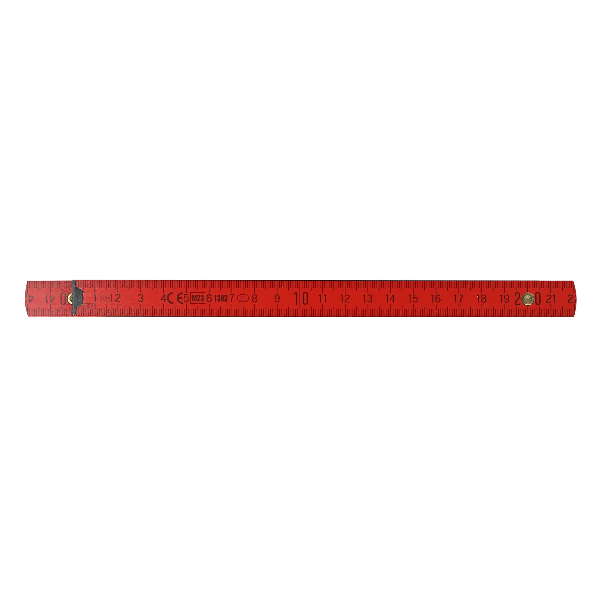 Gliedermaßstab – 2 Meter | Lackiertes Holz | 10 Glieder | Metrisch