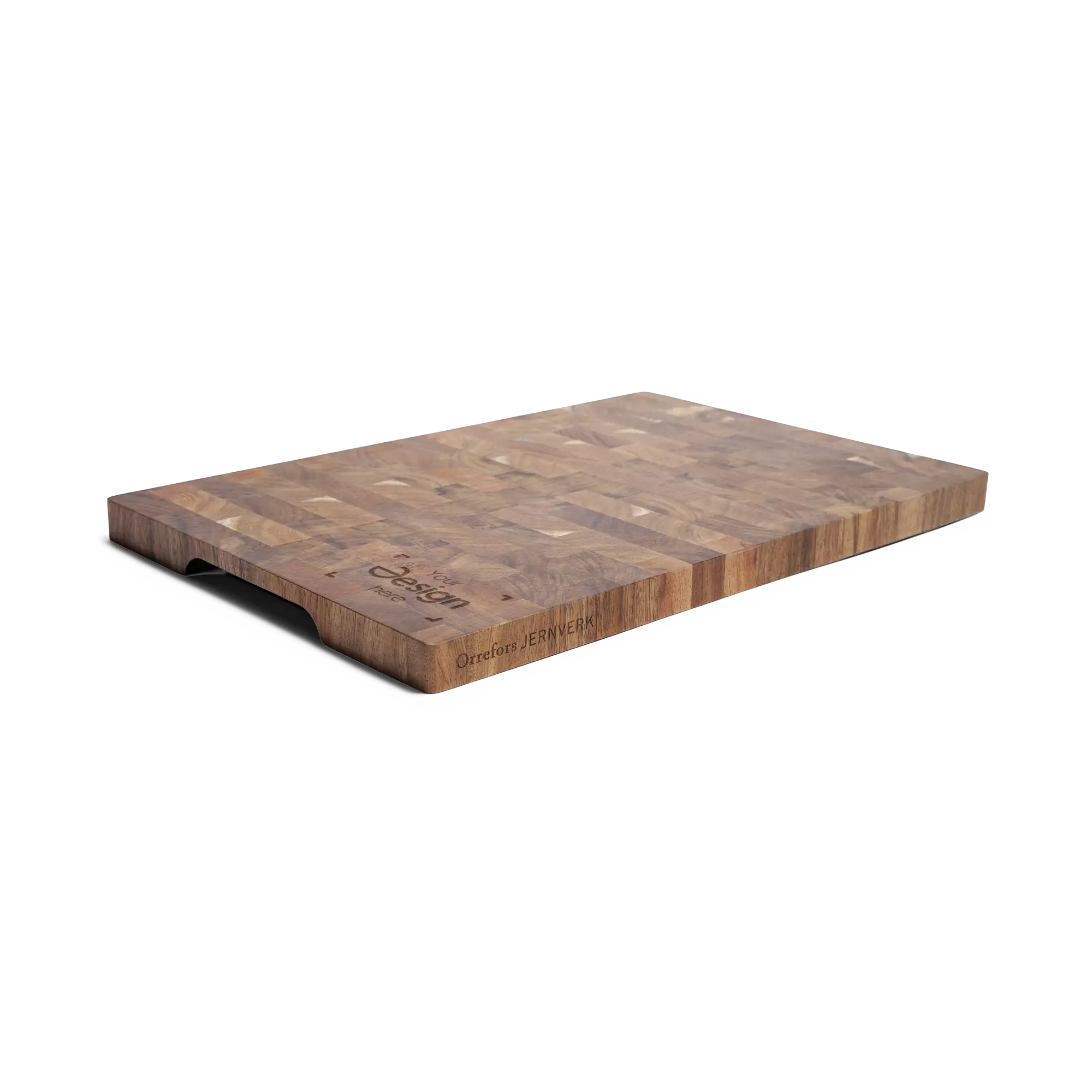 Schneidebrett Akazie – Querhölzer‑Optik | Akazienholz | 36×24 cm