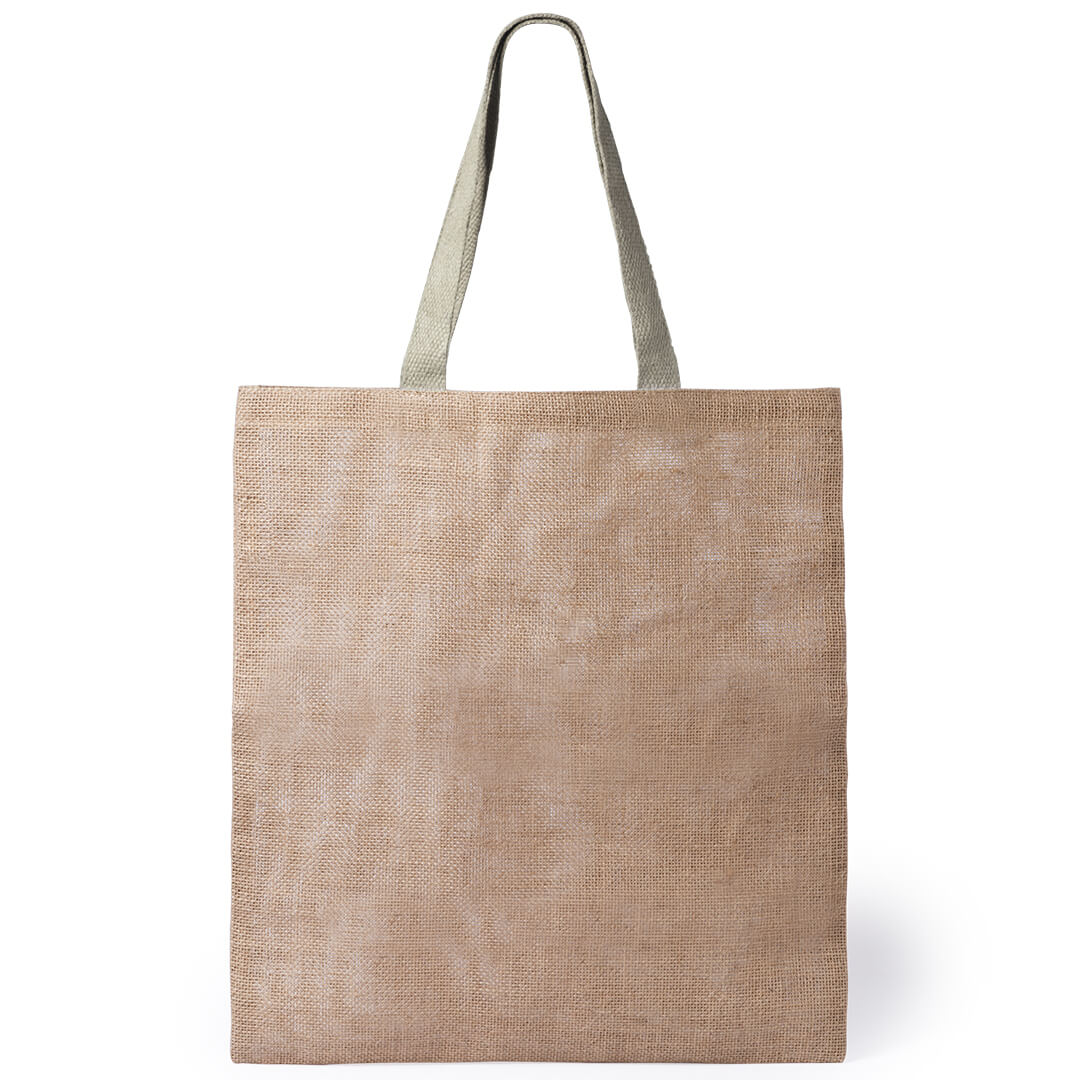Borsa in iuta | 42 x 38 cm | Manici colorati