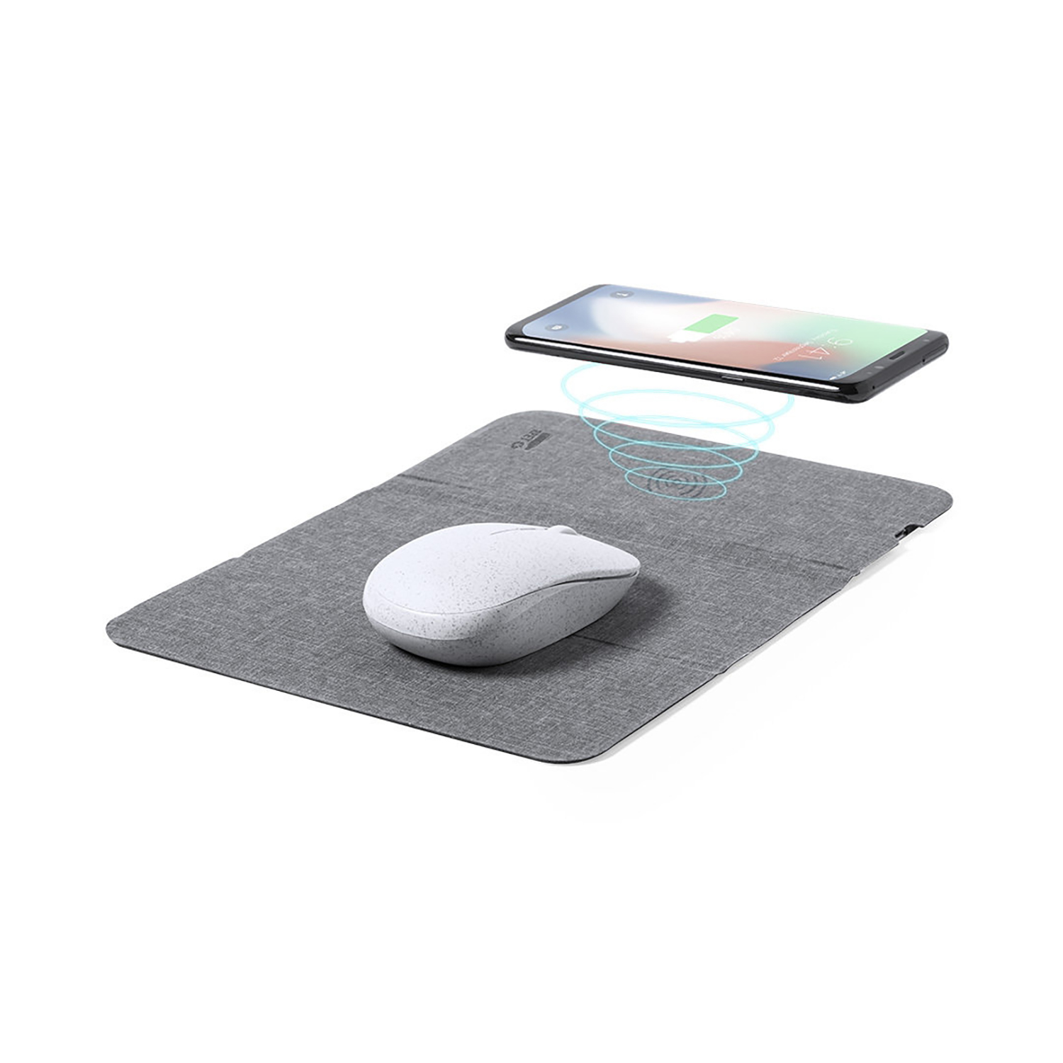 Tappetino per mouse - Caricatore wireless | Antiscivolo | RPET