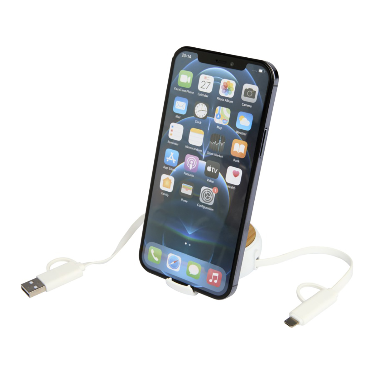 5-in-1 oplaadkabel Luuk – 100 cm | Gerecycled plastic | Snelladen 45W | Data-sync