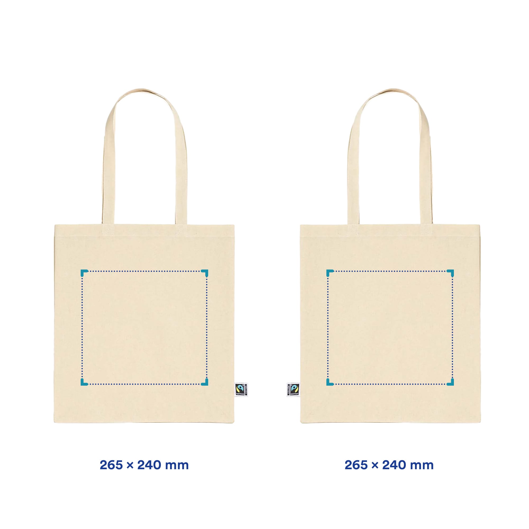 Katoenen shopper Tina - 180 g/m2 | 42 x 38 x 12 cm | Fair Trade