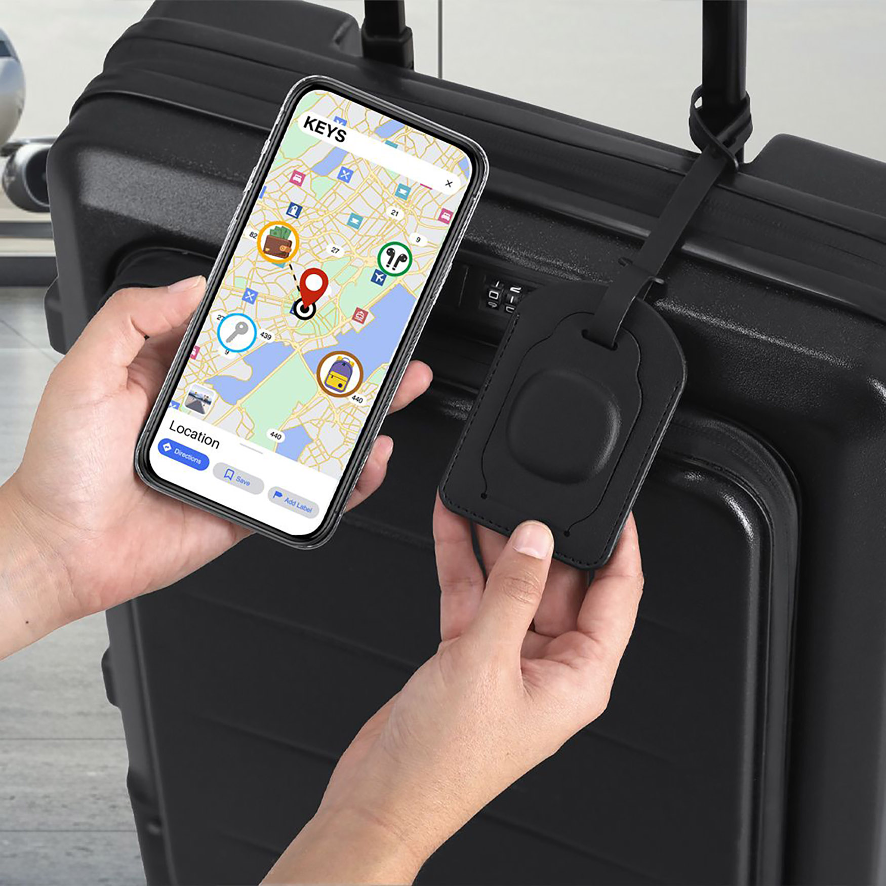 Étiquette bagage – Tracker smart | Apple Find My | Design PU