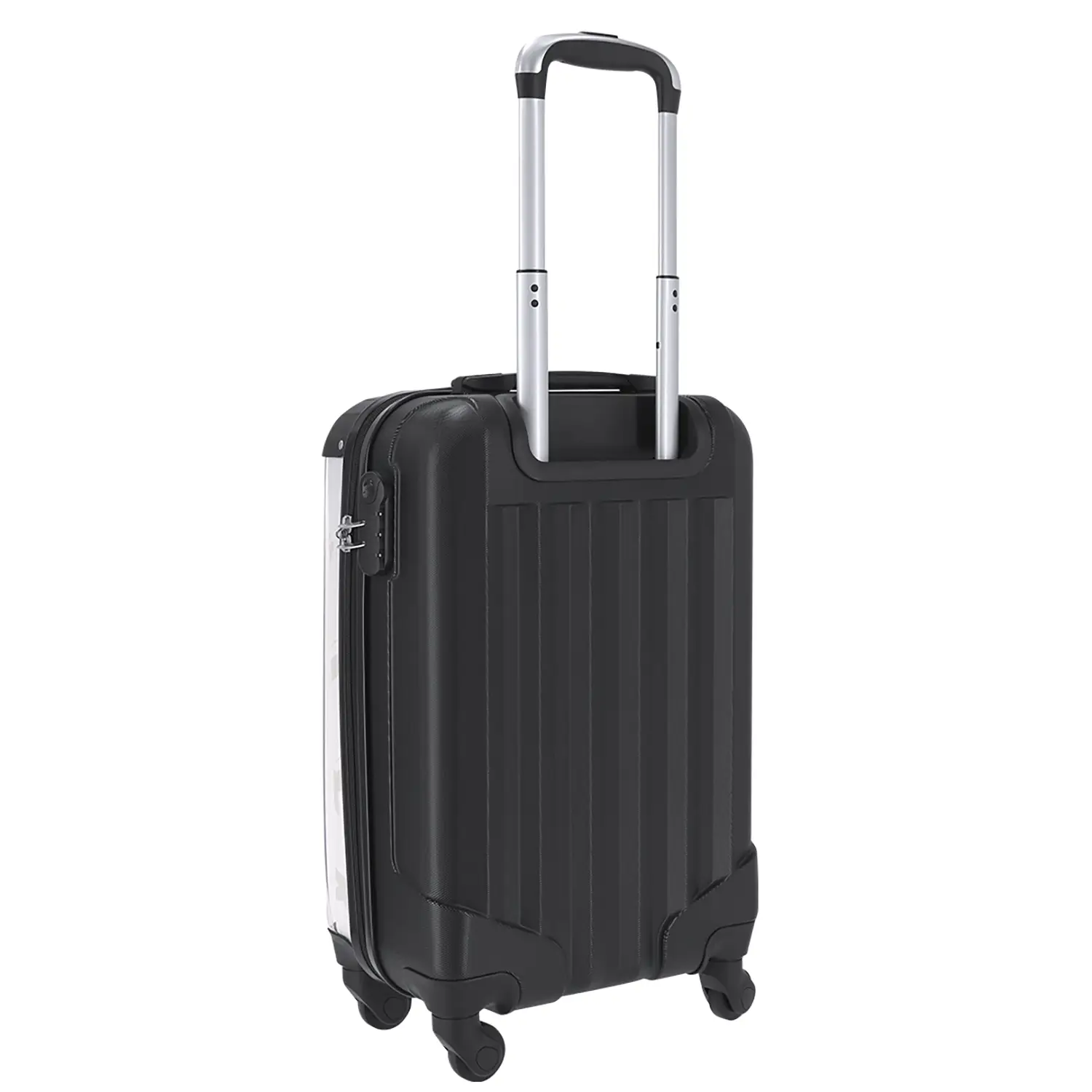 Trolley Jabes – Personaliseerbaar | Transparante voorzijde | 4 wielen | Veiligheidsslot