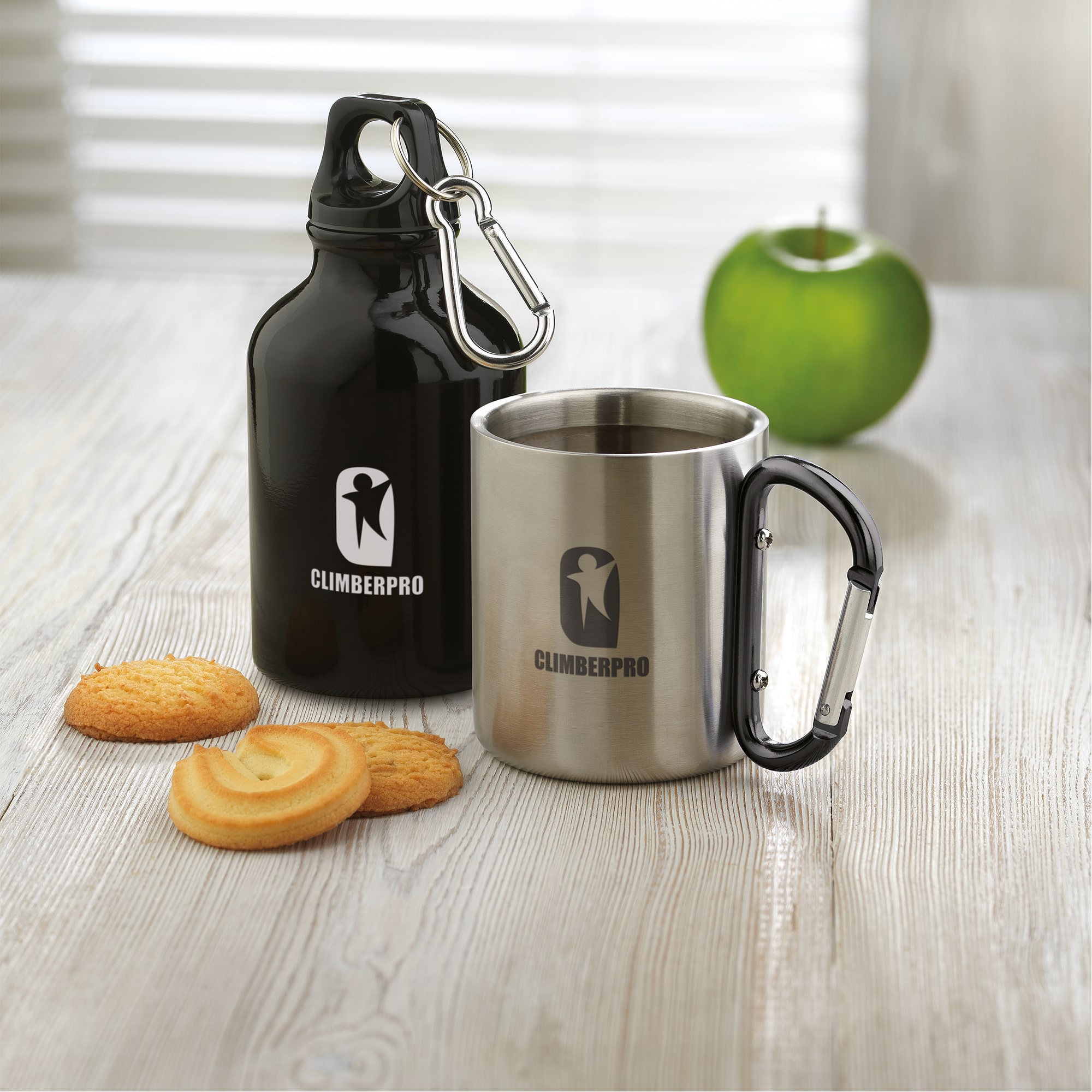 Mug double paroi - 220 ml | Anse mousqueton | Impression jusqu'à 4 couleurs