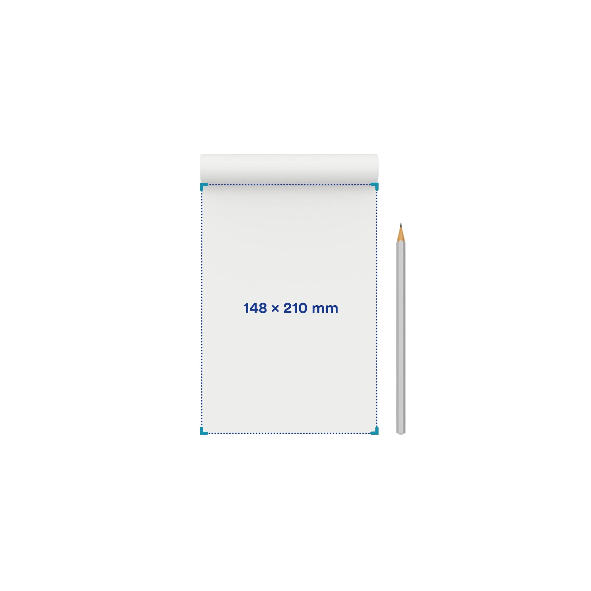 Notitieblok Maxim - A5 | 25-100 blanco vellen | Full Colour