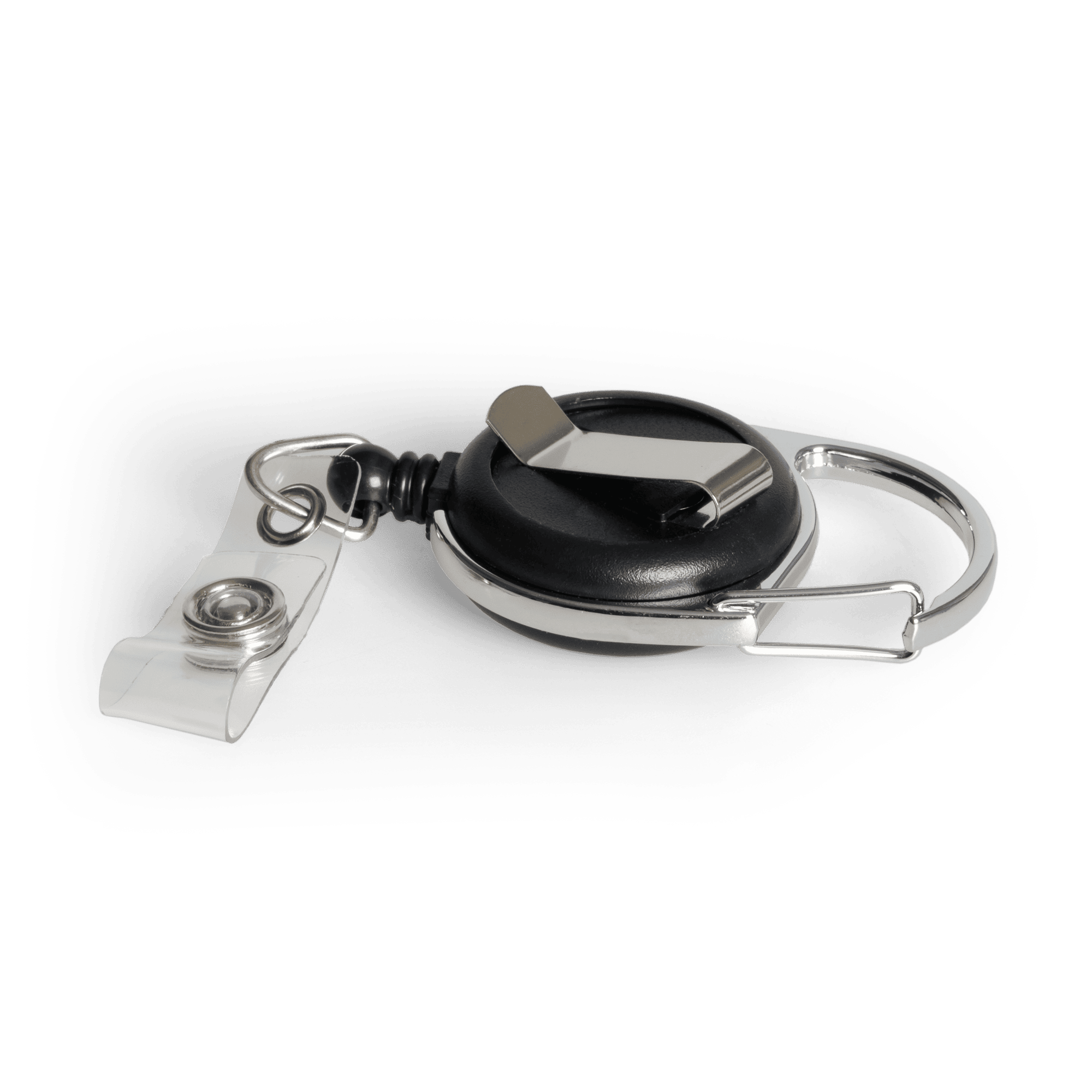 Kartenhalter | Metallkarabiner | Ausziehbares Band