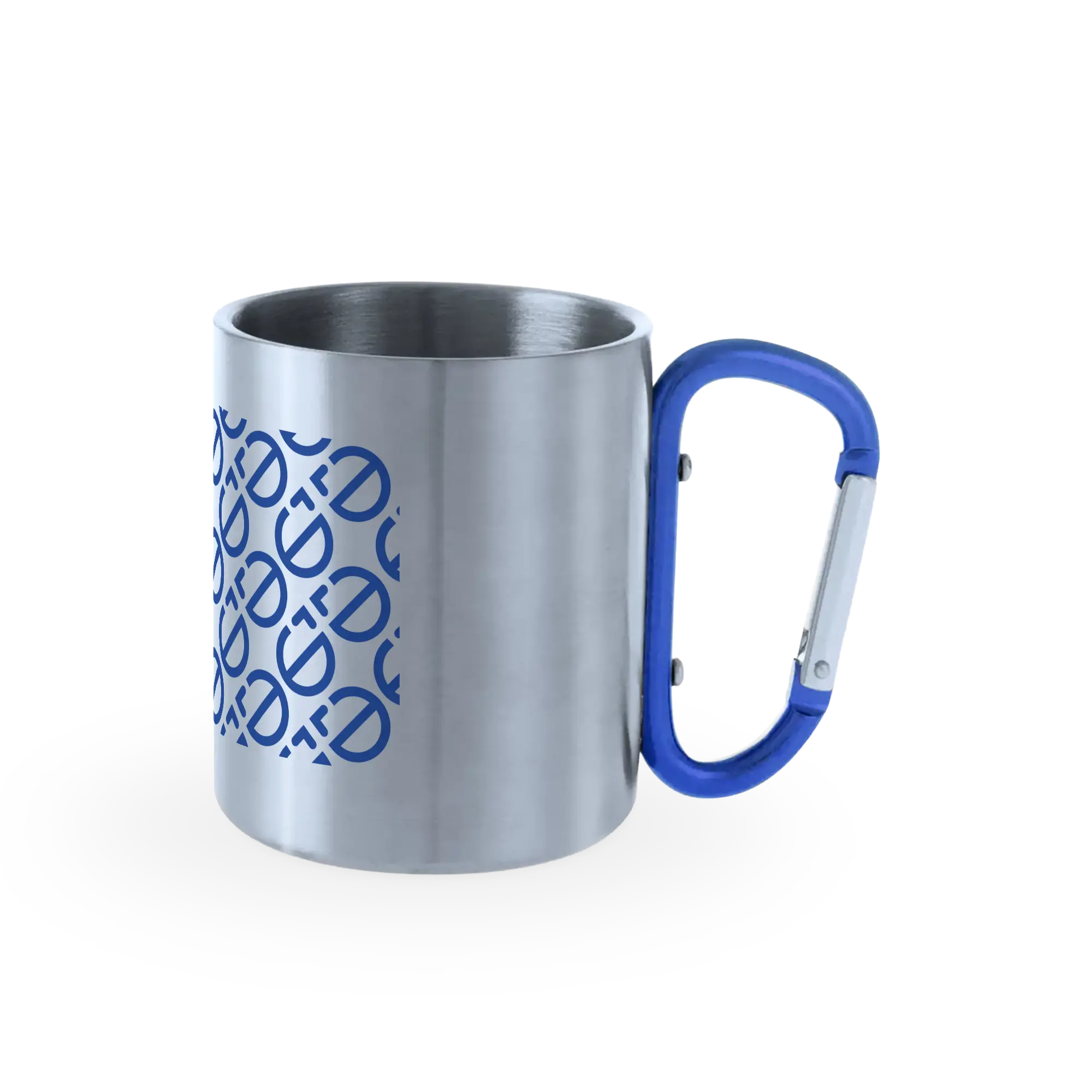 Mug métallisé – 220 ml | Acier inoxydable | Finition brillante | Anse mousqueton