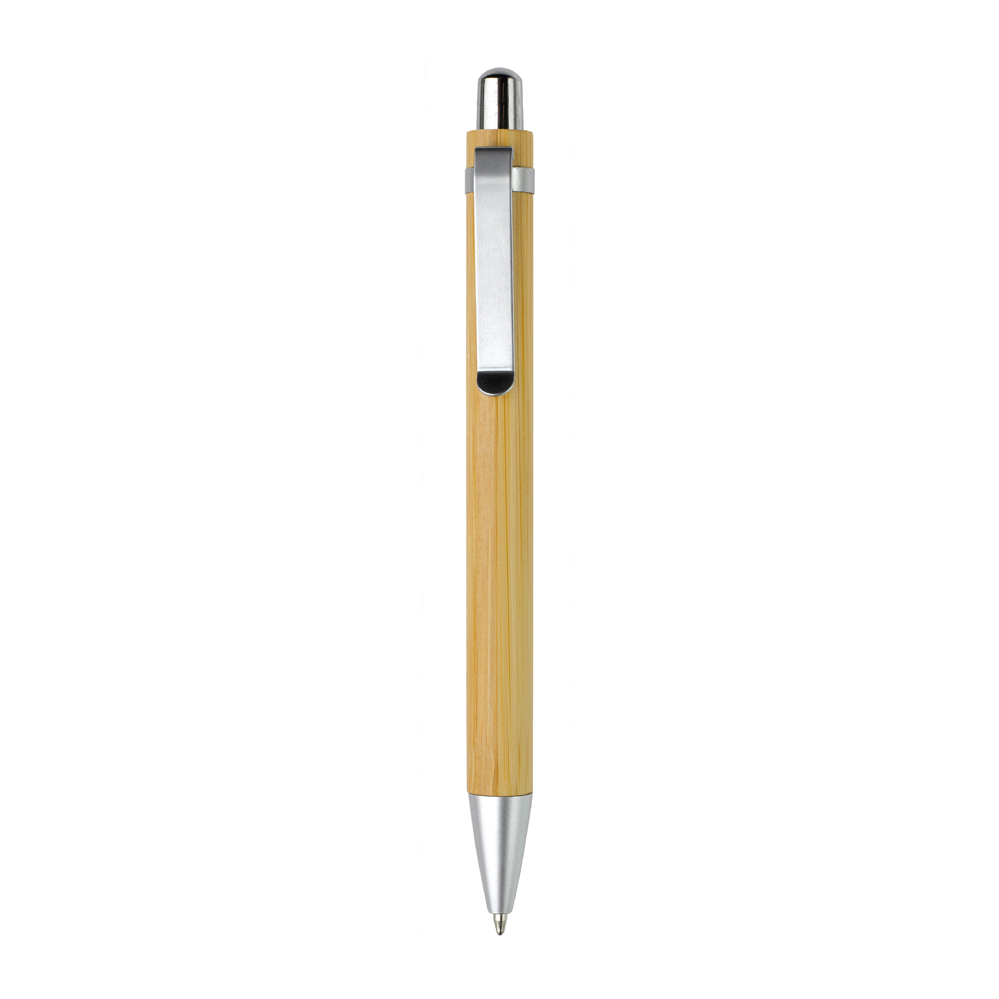 Stylo en bambou | Encre bleue | Quadrichromie