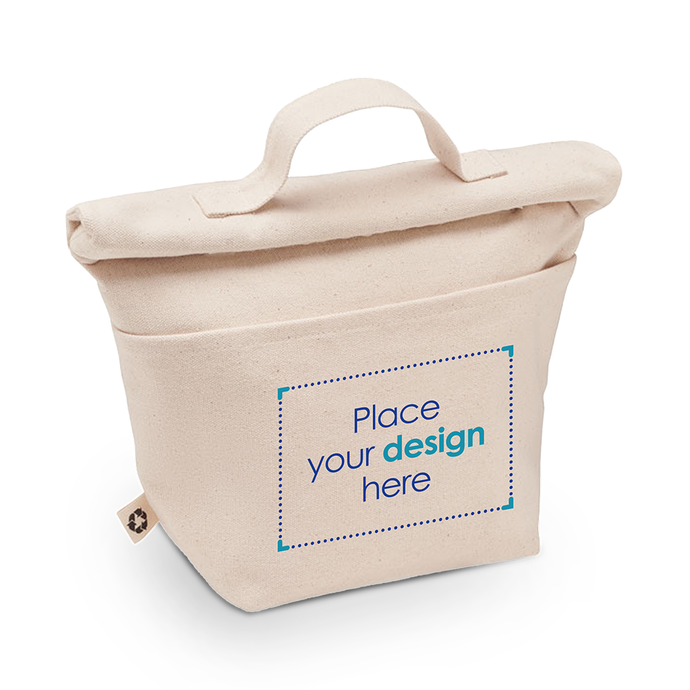 Lunchkoeltas Jan - Gerecycled katoen | Ruim hoofdvak | Tot 4 kleuren bedrukking