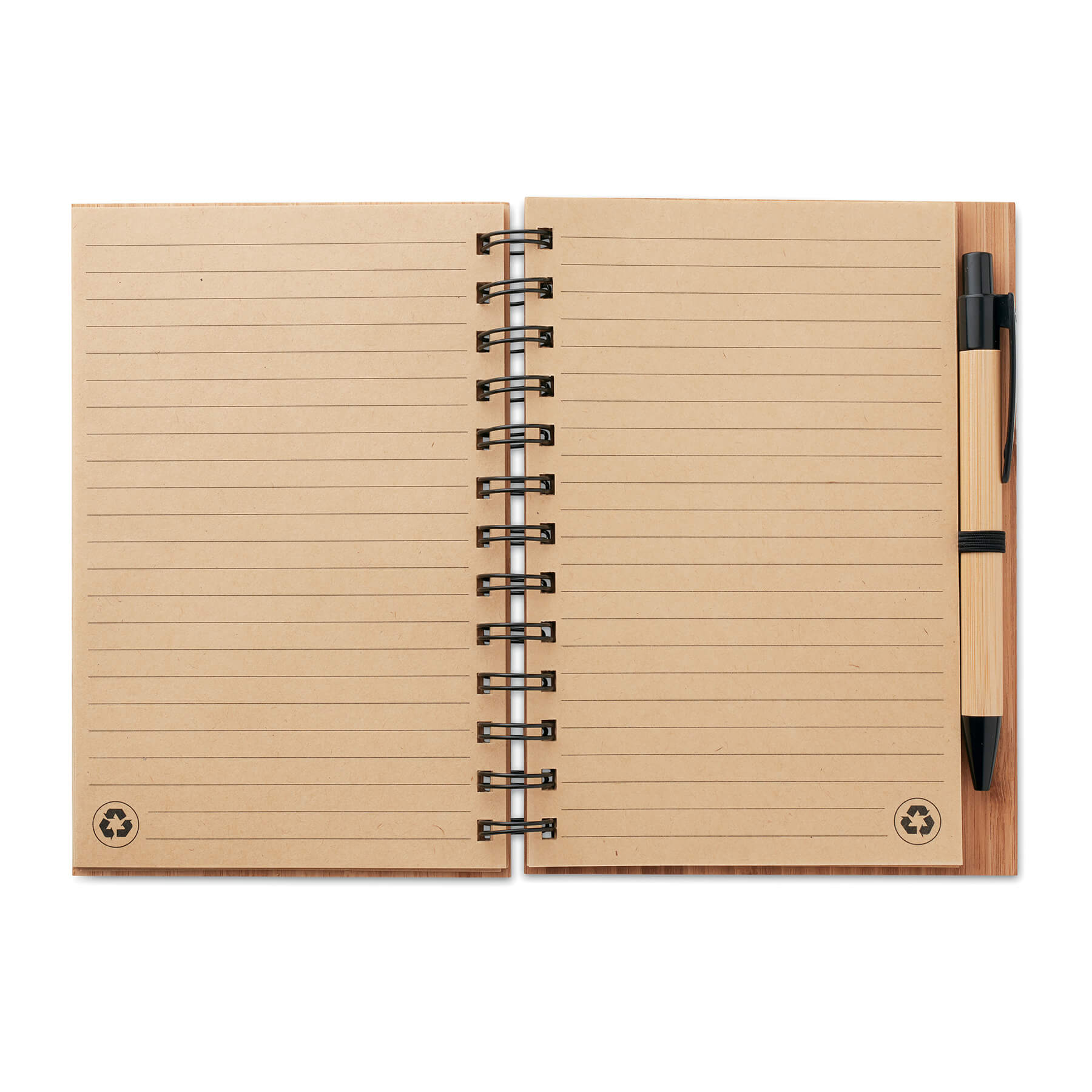 Cahier à anneaux | Bambou | A5 | Avec stylo