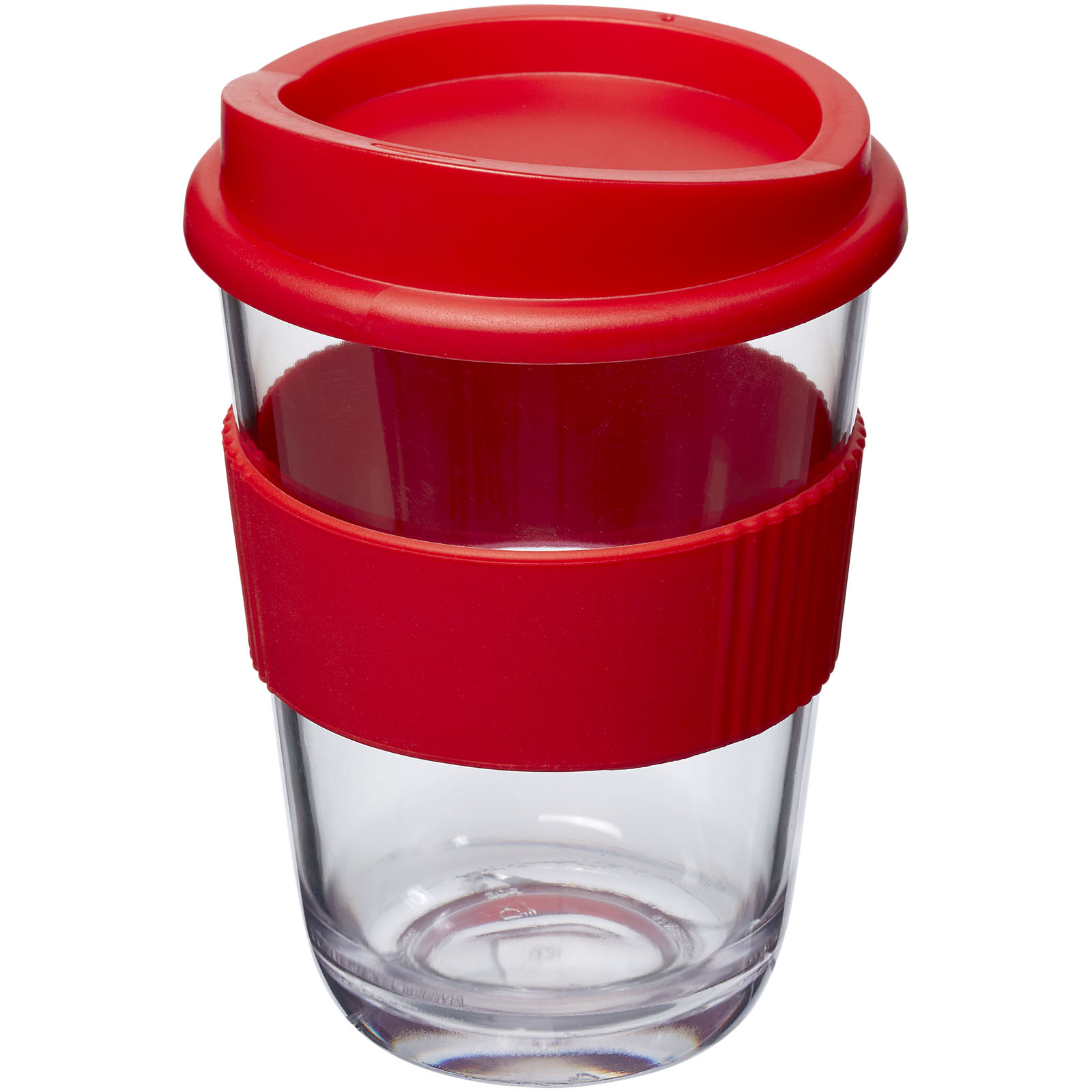 Koffie to go beker Angelo - 300 ml | Kunststof | Siliconen handvat | 1 kleur bedrukking
