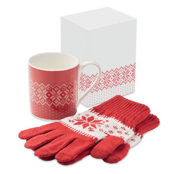 Set Regalo Invernale – Tazza 300 ml | Guanti Touchscreen | Confezione Regalo