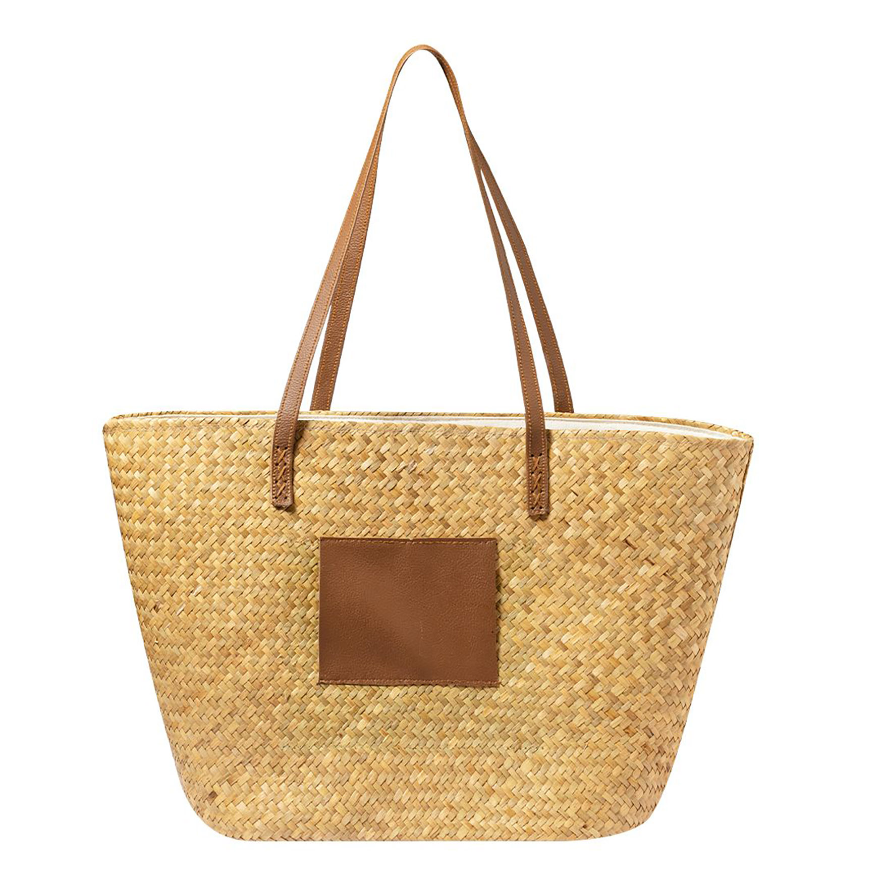 Tas Mila - Stro | PU handgrepen | Groot formaat