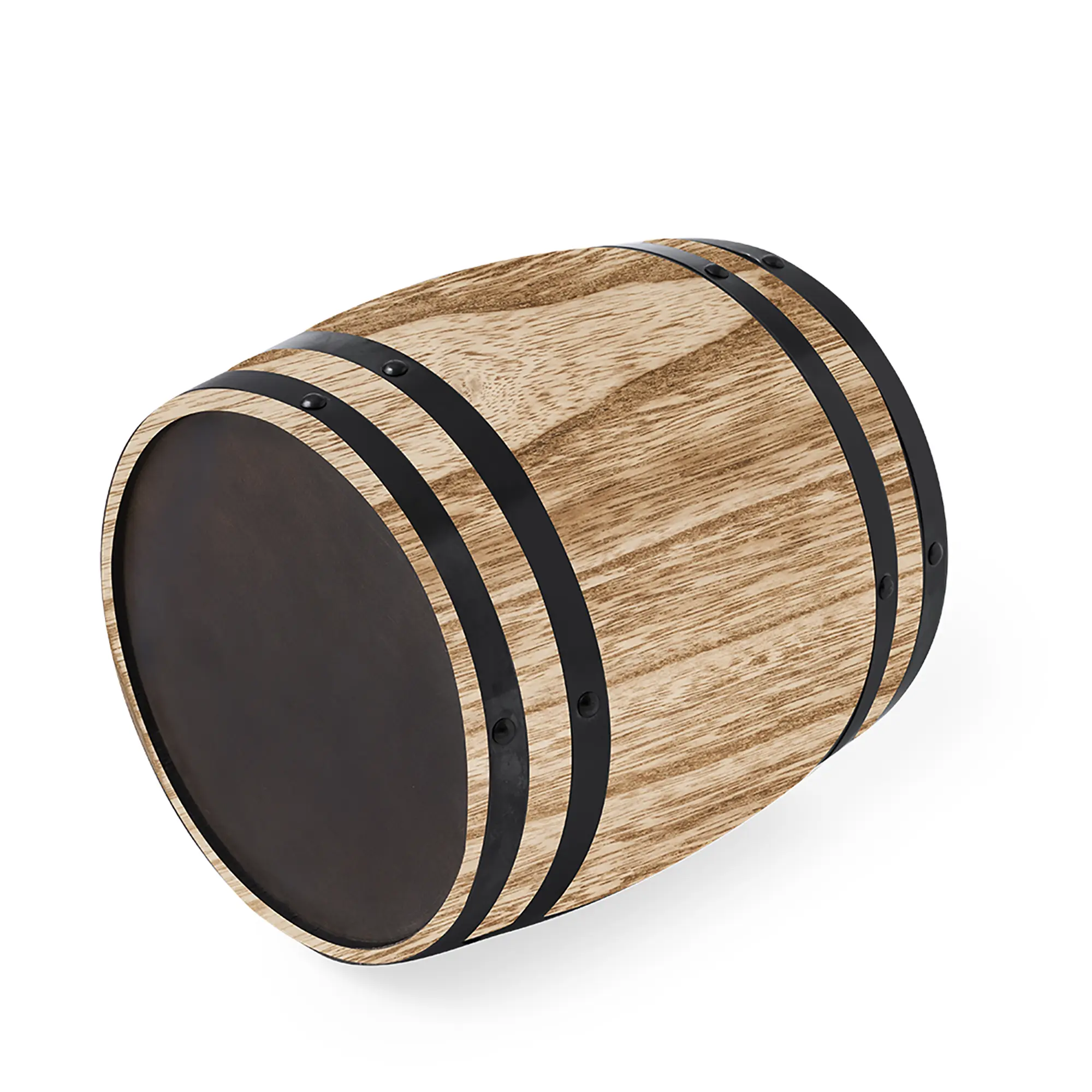 Eiskübel aus Holz und Stahl – Holzoptik außen | Edelstahl innen | 3 L | Mit Deckel